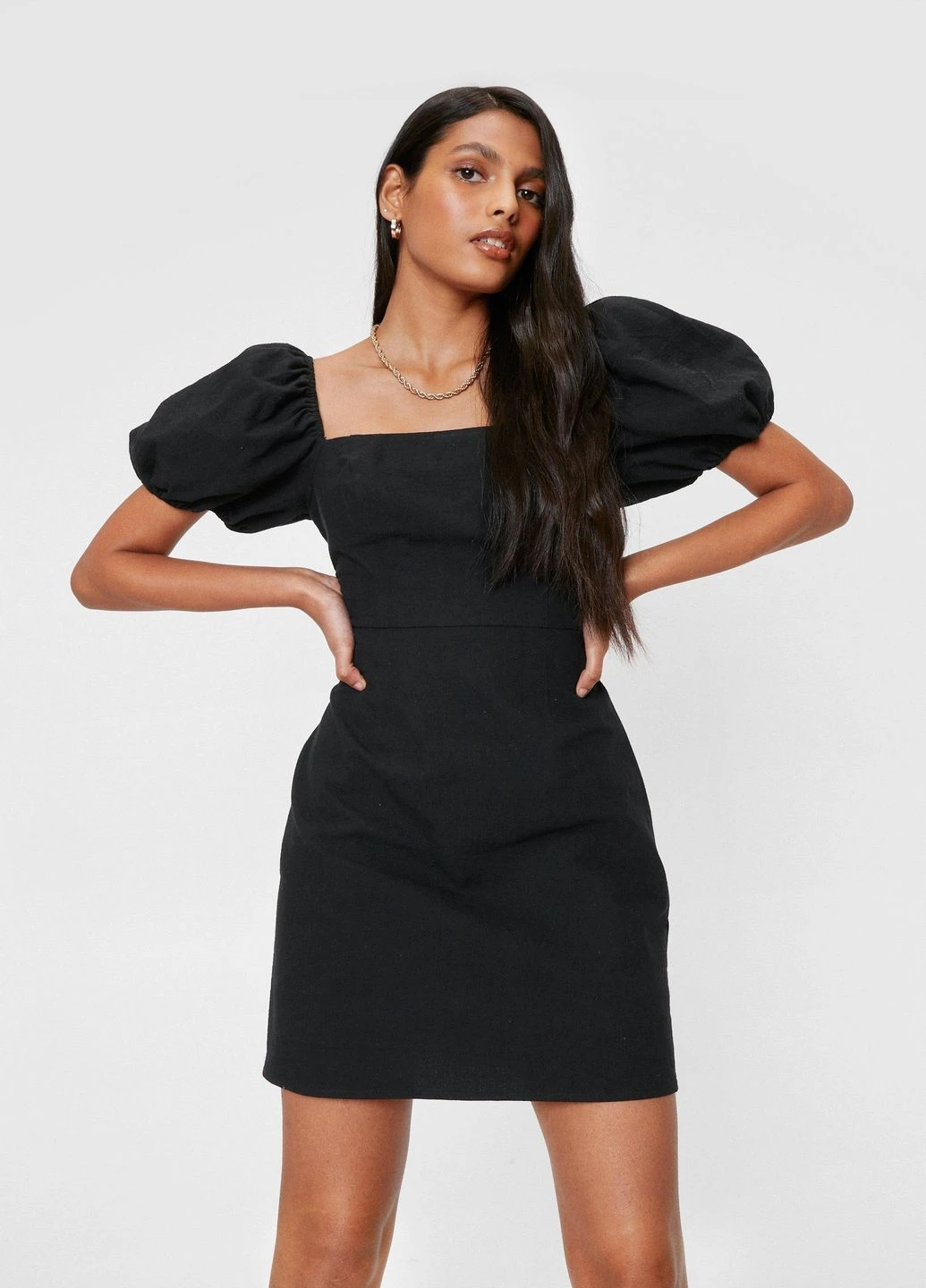 Чорна кежуал плаття, сукня Nasty Gal однотонна