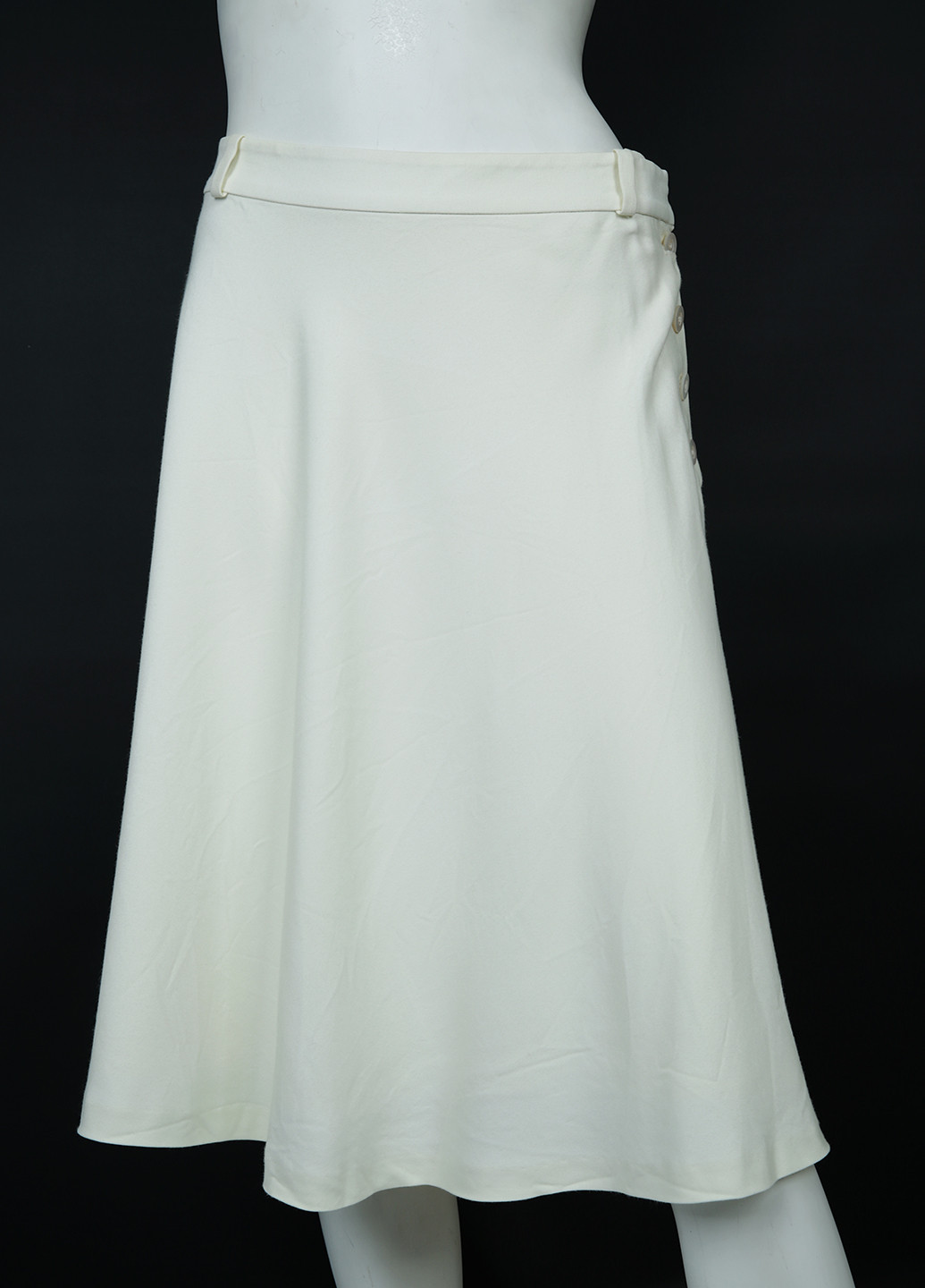 Молочная кэжуал однотонная юбка Ralph Lauren клешированная