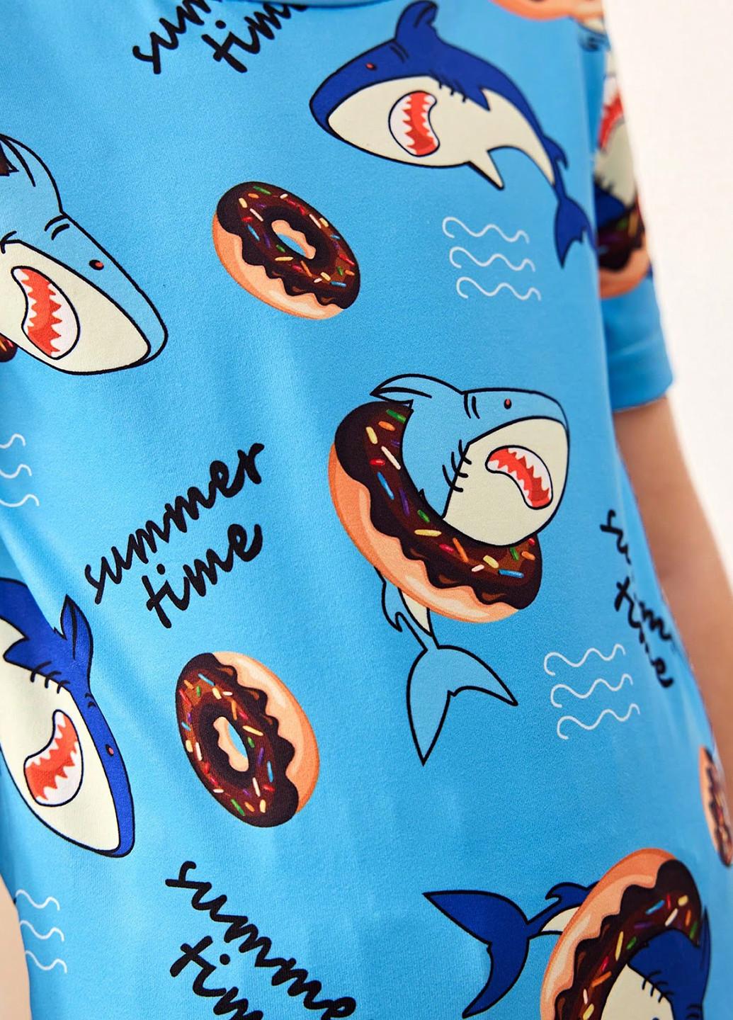 Блакитна всесезон піжама (футболка, шорти) футболка + шорти SHEIN