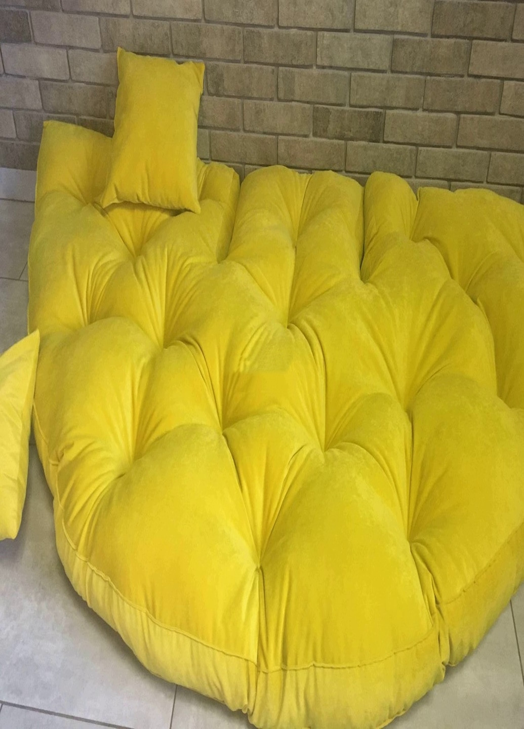 Кресло трансформер матрас с подушкой бескаркасное раскладное лежак Желтый Francesco Marconi (224437137)