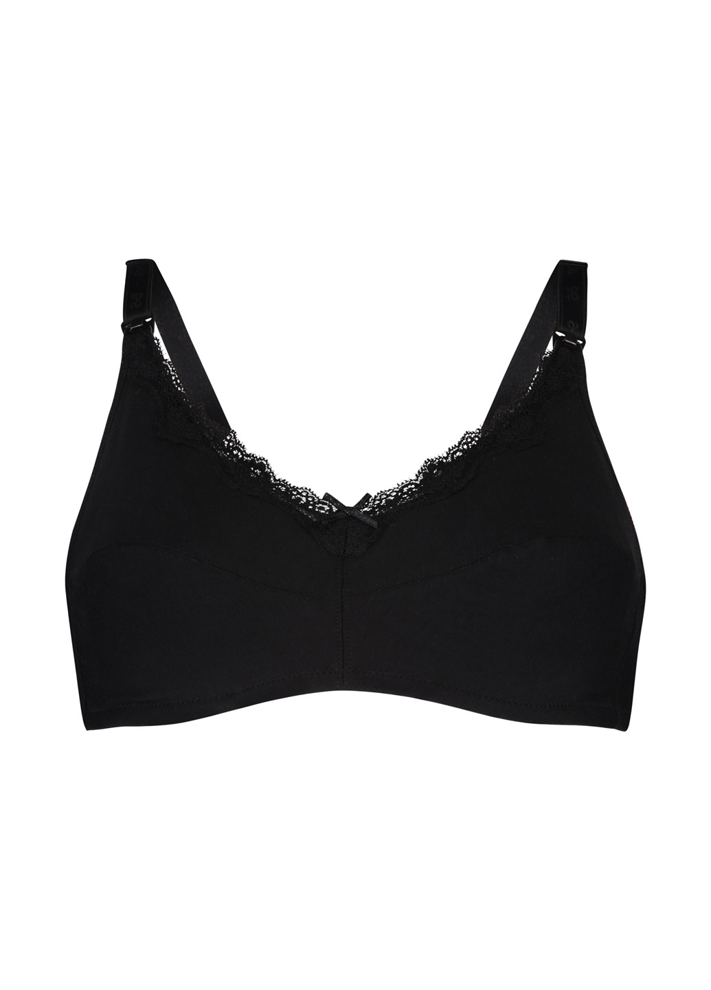 Чёрный бюстгальтер беременных и кормящих мам Hunkemoller без косточек хлопок