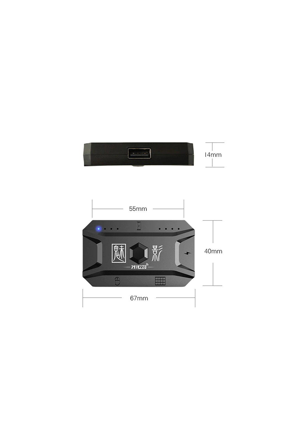 Геймпад- адаптер с игровой клавиатурой и мышкой для мобильных с MTK процессорами по Bluetooth ver:5.0 Sundy Mix M1Pro Union (229082970)