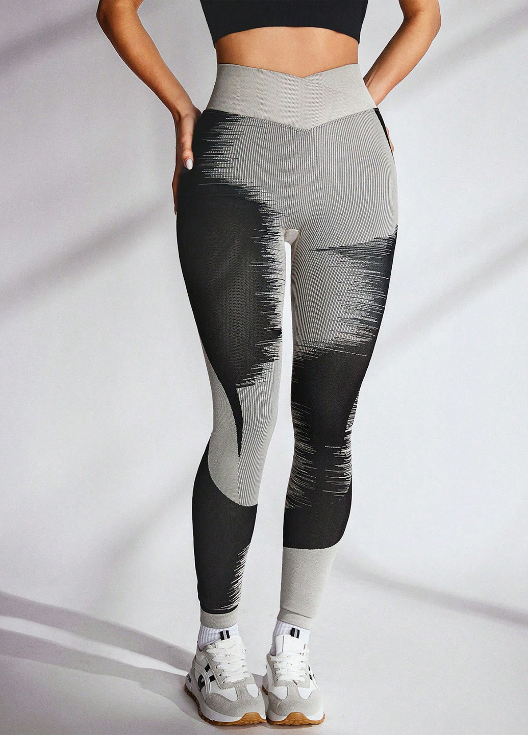 Комбинированные демисезонные леггинсы SHEIN