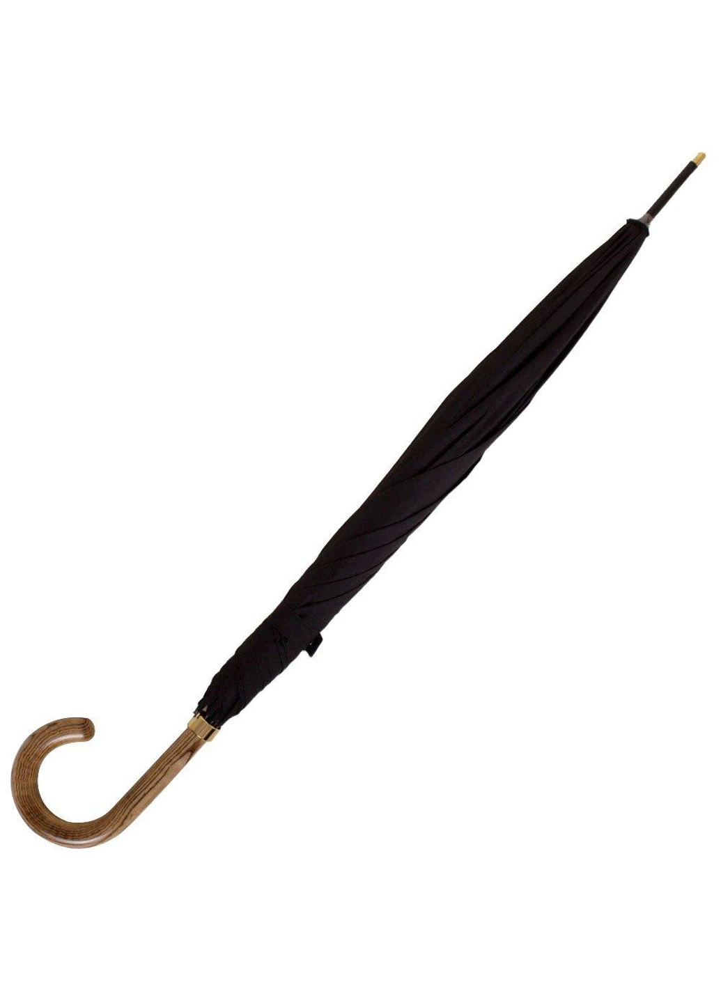 Чорна чоловік парасолька-тростина механічний 105 см Fulton (194317467)