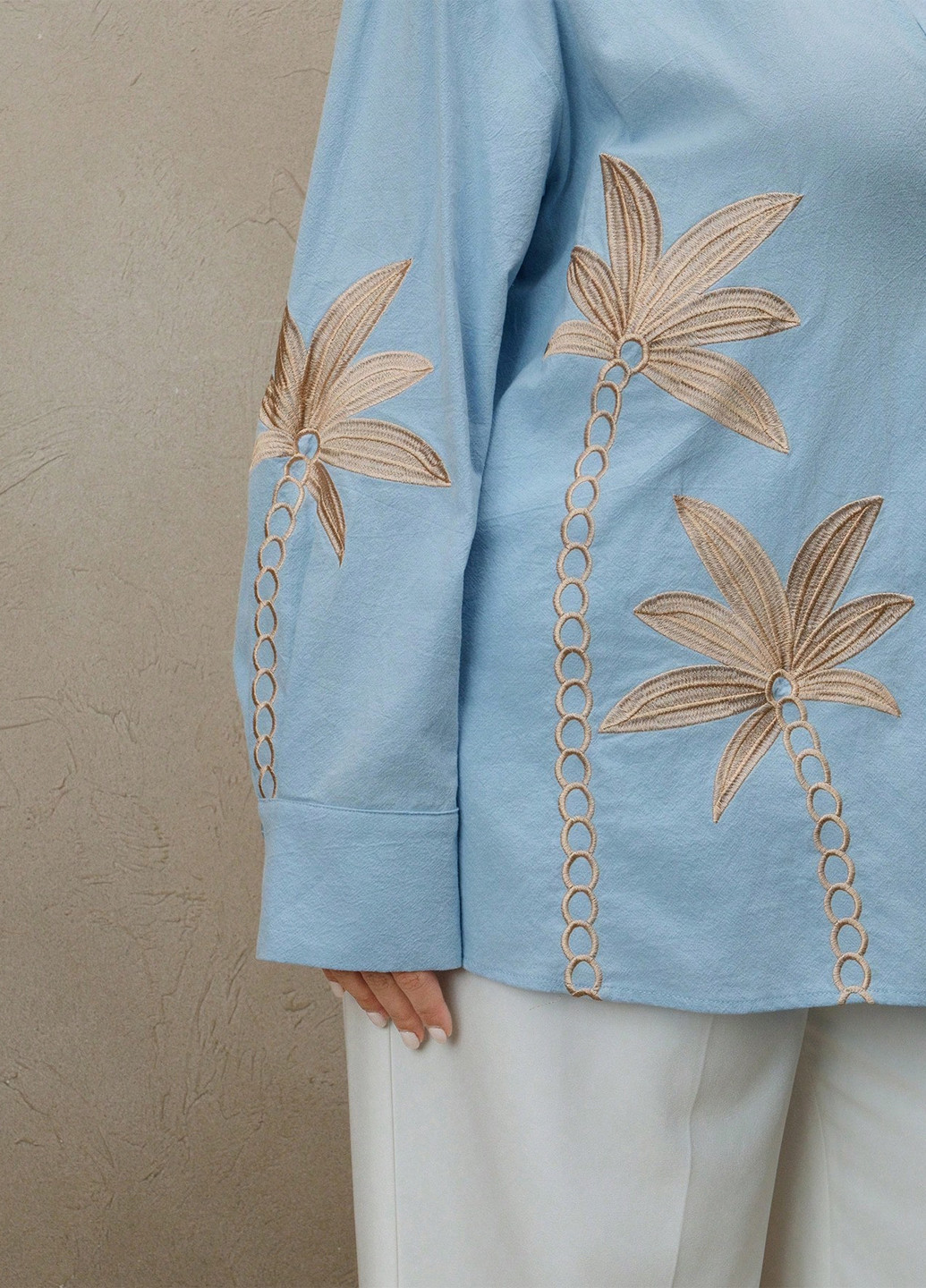 Голубая рубашка SHEIN