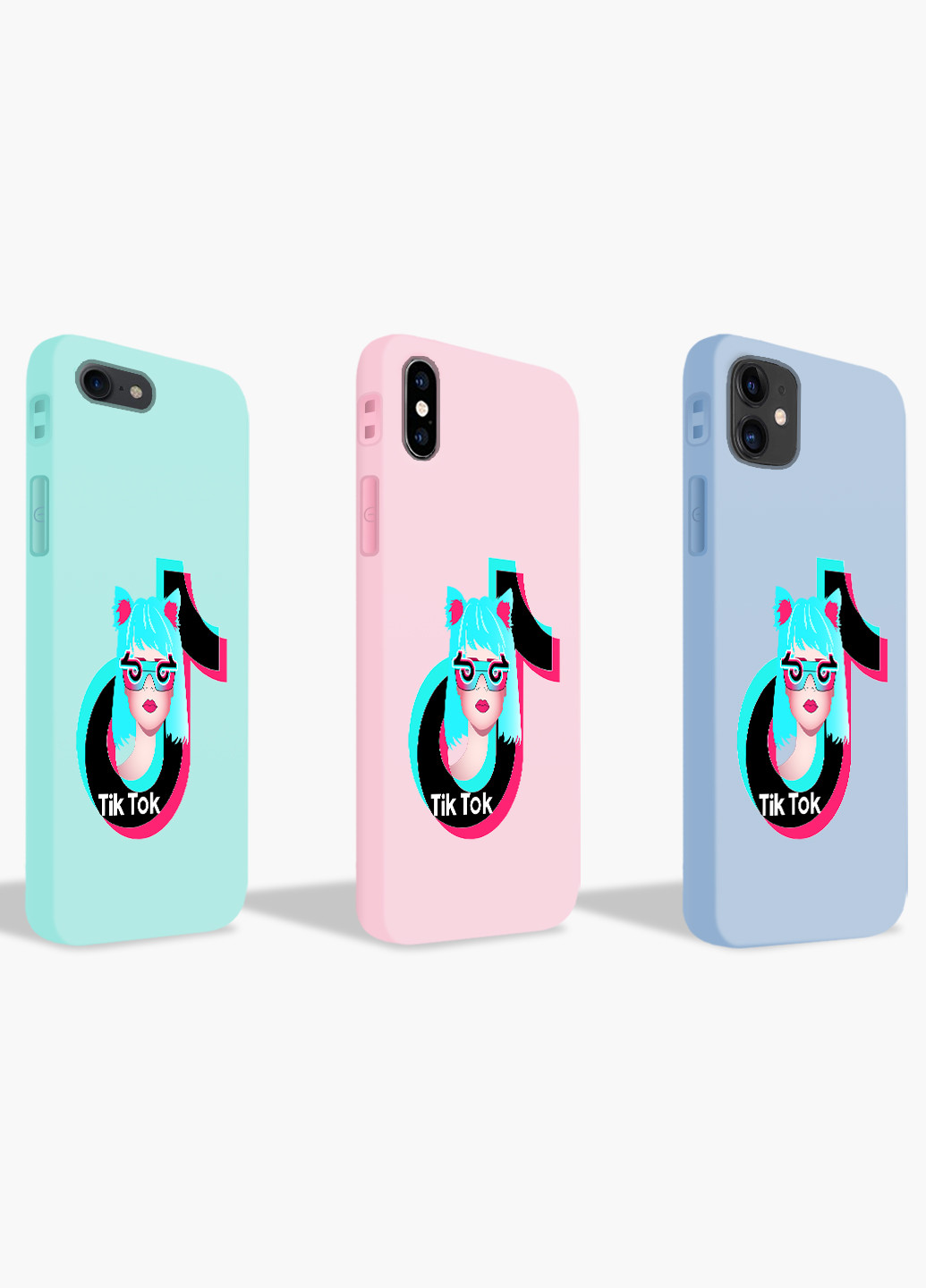 Чехол силиконовый Apple Iphone X ТикТок (TikTok) (6129-1648) MobiPrint (219517624)