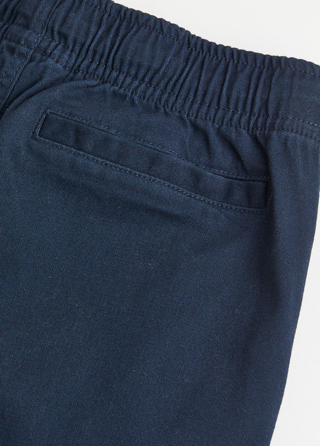 Штани H&M джогери однотонні темно-сині кежуали бавовна