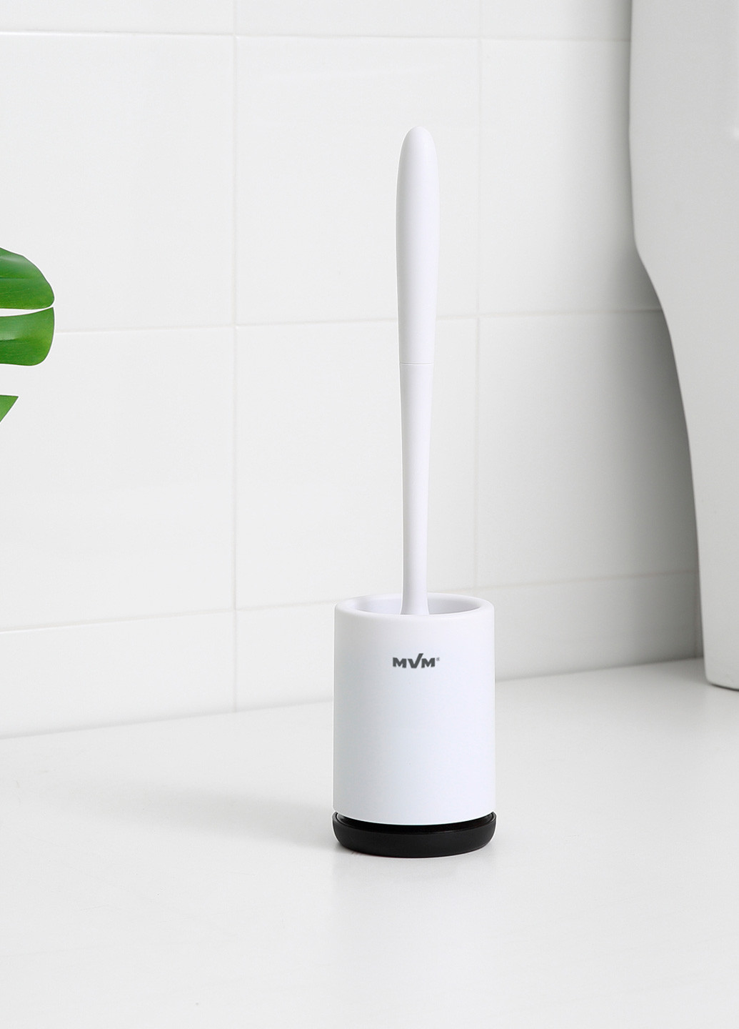 Йоржик для унітазу з силіконовою щіткою клейкий настінний, 41х9 см MVM (252810371)