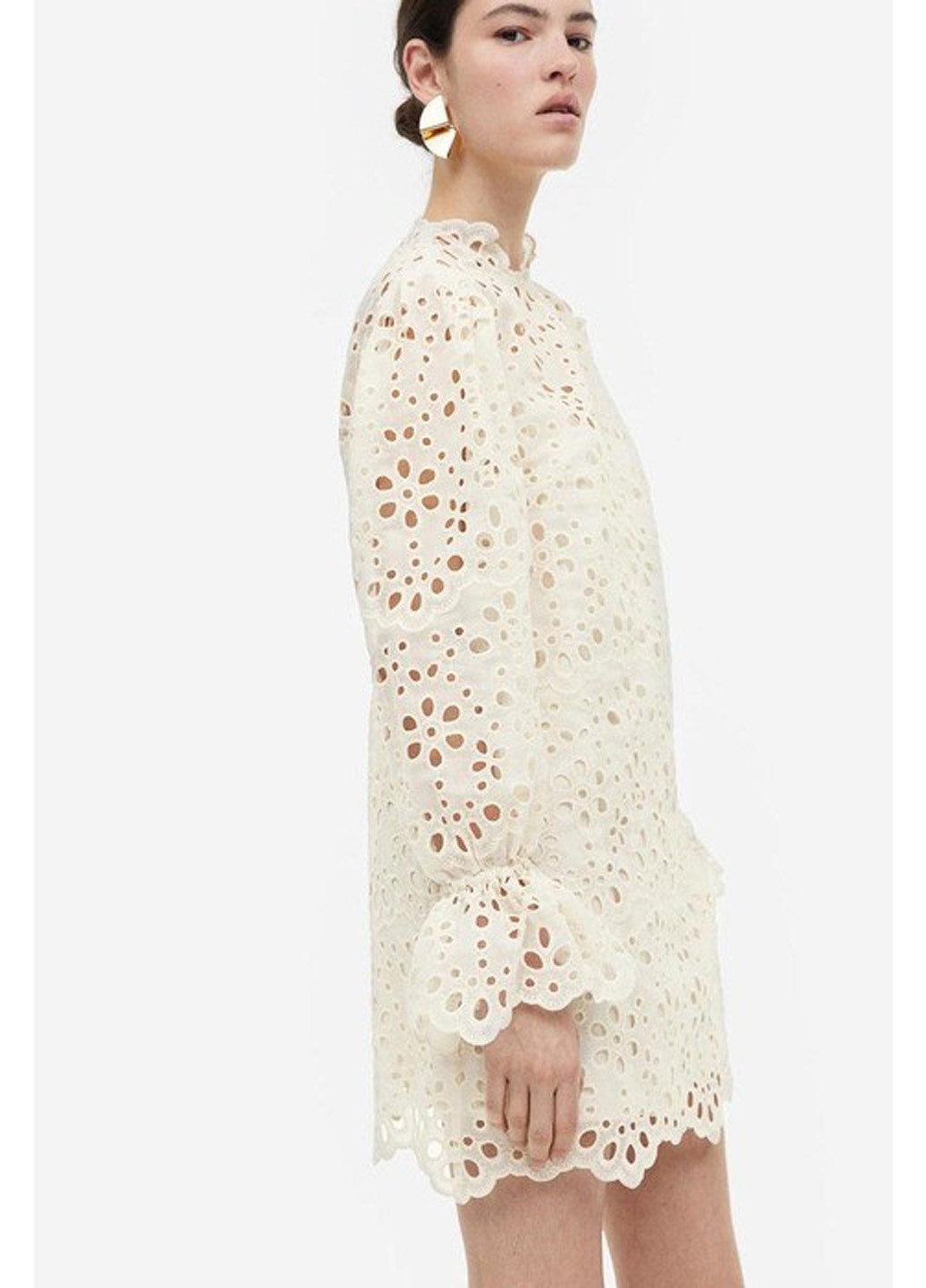 Світло-бежева вечірня, кежуал сукня H&M однотонна