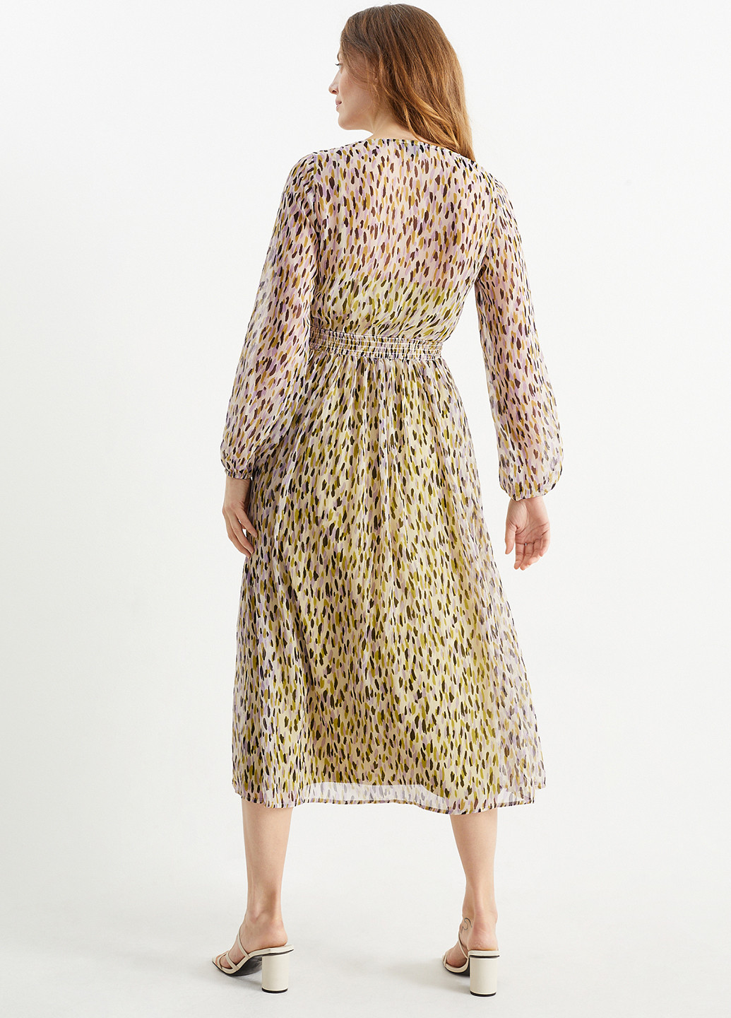 Комбінована кежуал сукня кльош C&A з абстрактним візерунком