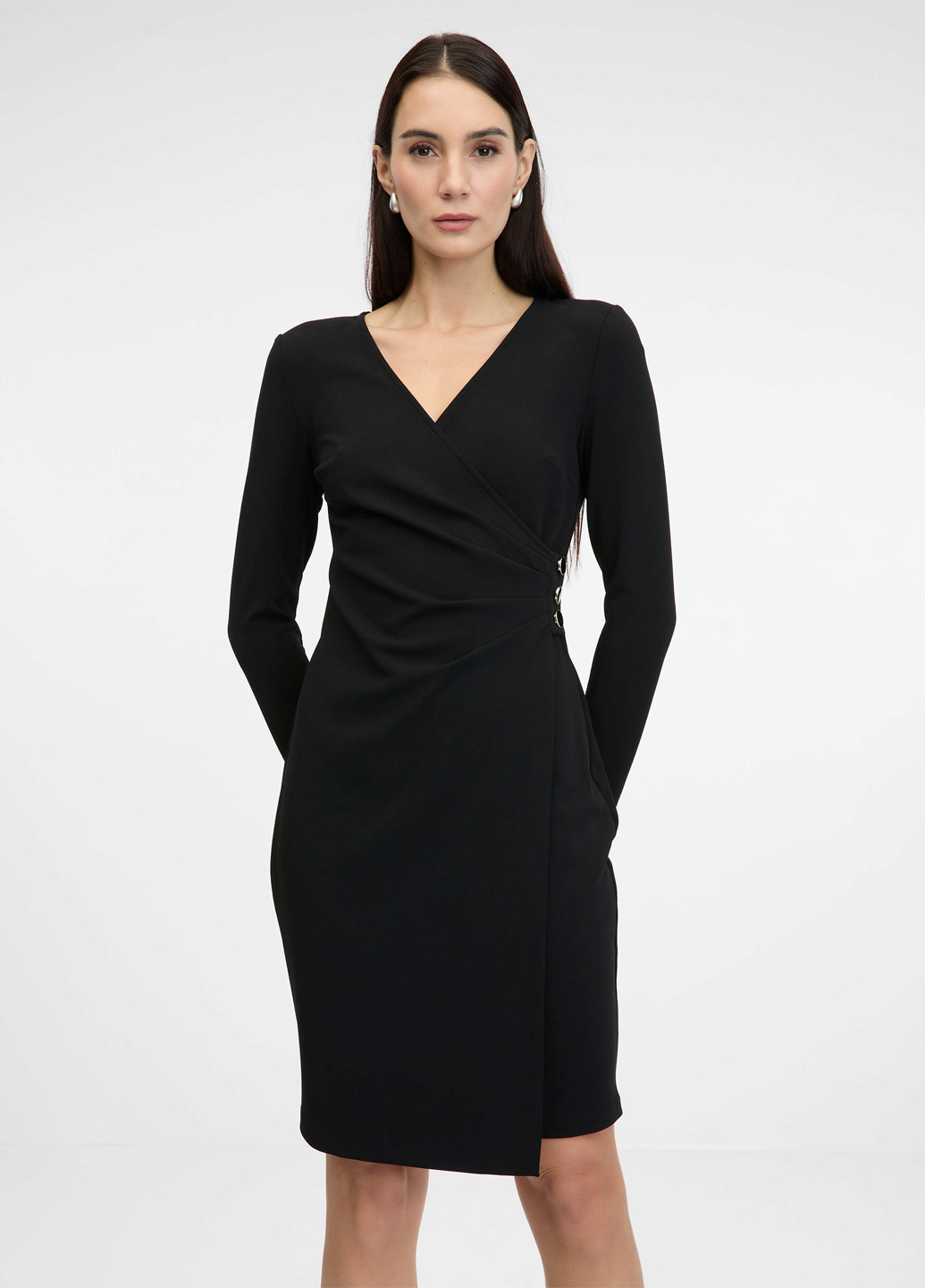 Черное кэжуал платье футляр Orsay однотонное