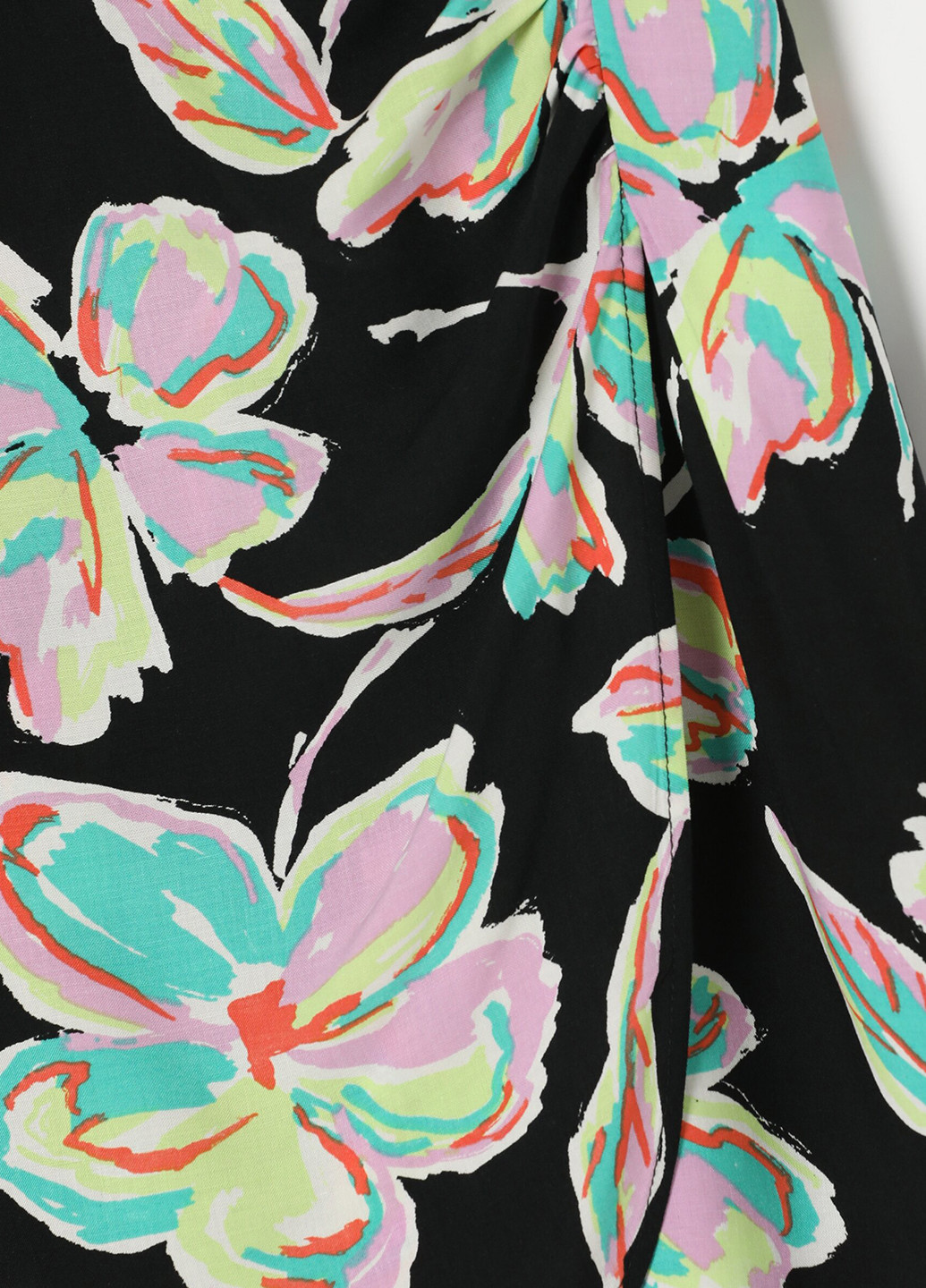 Черная кэжуал цветочной расцветки юбка Lefties а-силуэта (трапеция)