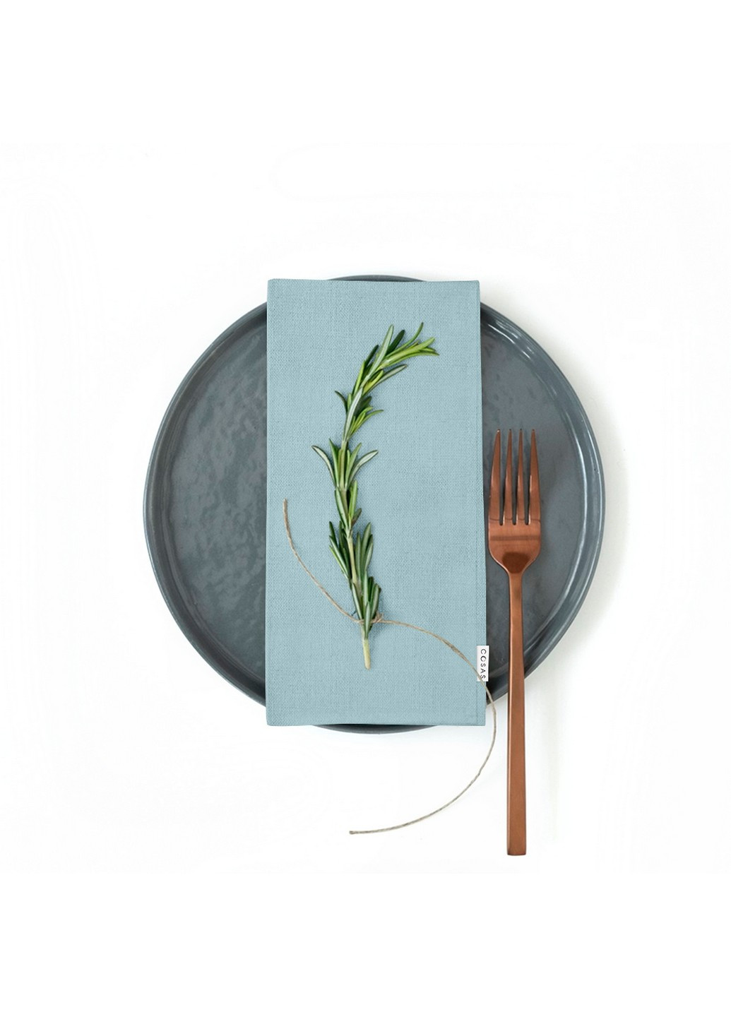 Столовый набор для сервировки стола скатерть DarkBlue 140х180 и салфетки тканевые LightBlue 35х35 - 4 шт (4822052073803) Cosas (252506527)