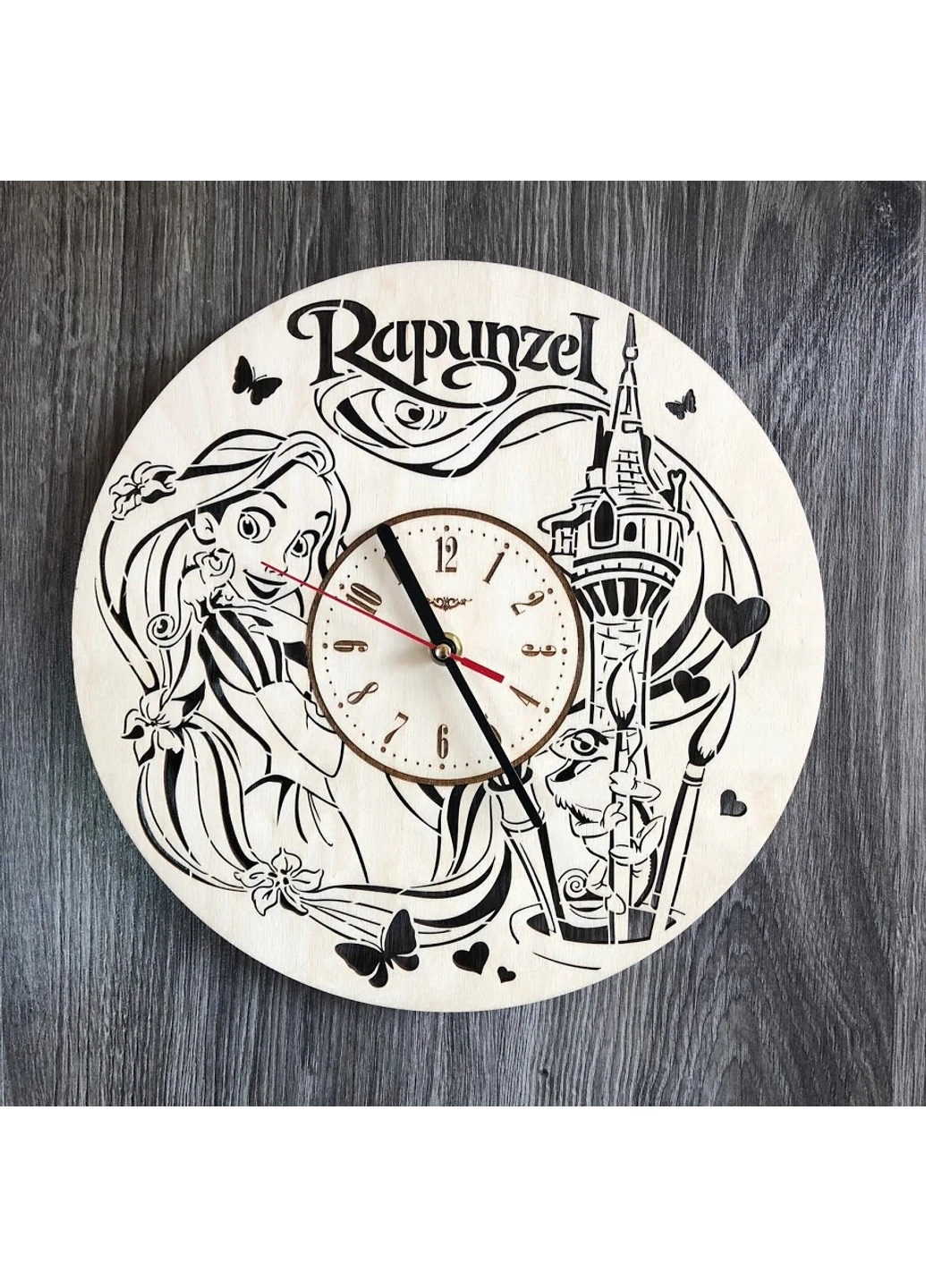 Дитячий круглий безшумний настінний годинник "Рапунцель" 7Arts (253566015)