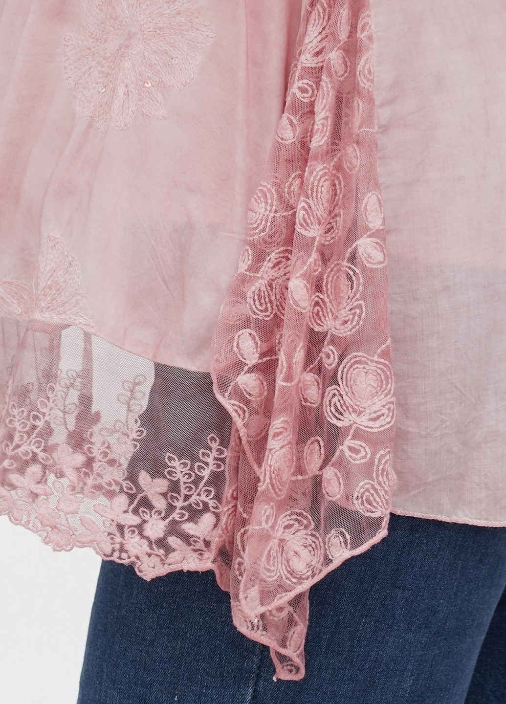 Розово-лиловая летняя блуза Fair Lady