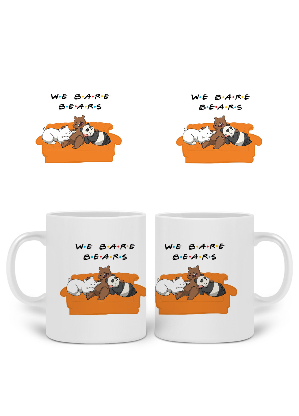Кружка Вся правда про ведмедів (We Bare Bears) 330 мл горнятко керамічне (20259-2890) MobiPrint (224806098)