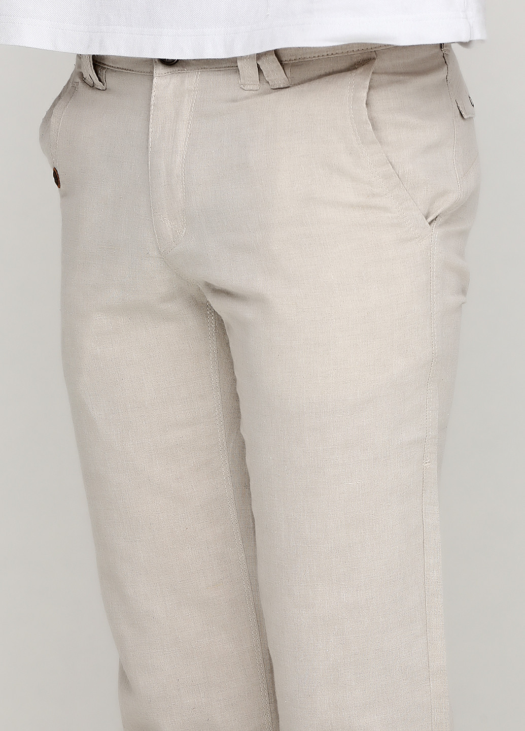 Бежевые кэжуал демисезонные прямые брюки Jemetzzi