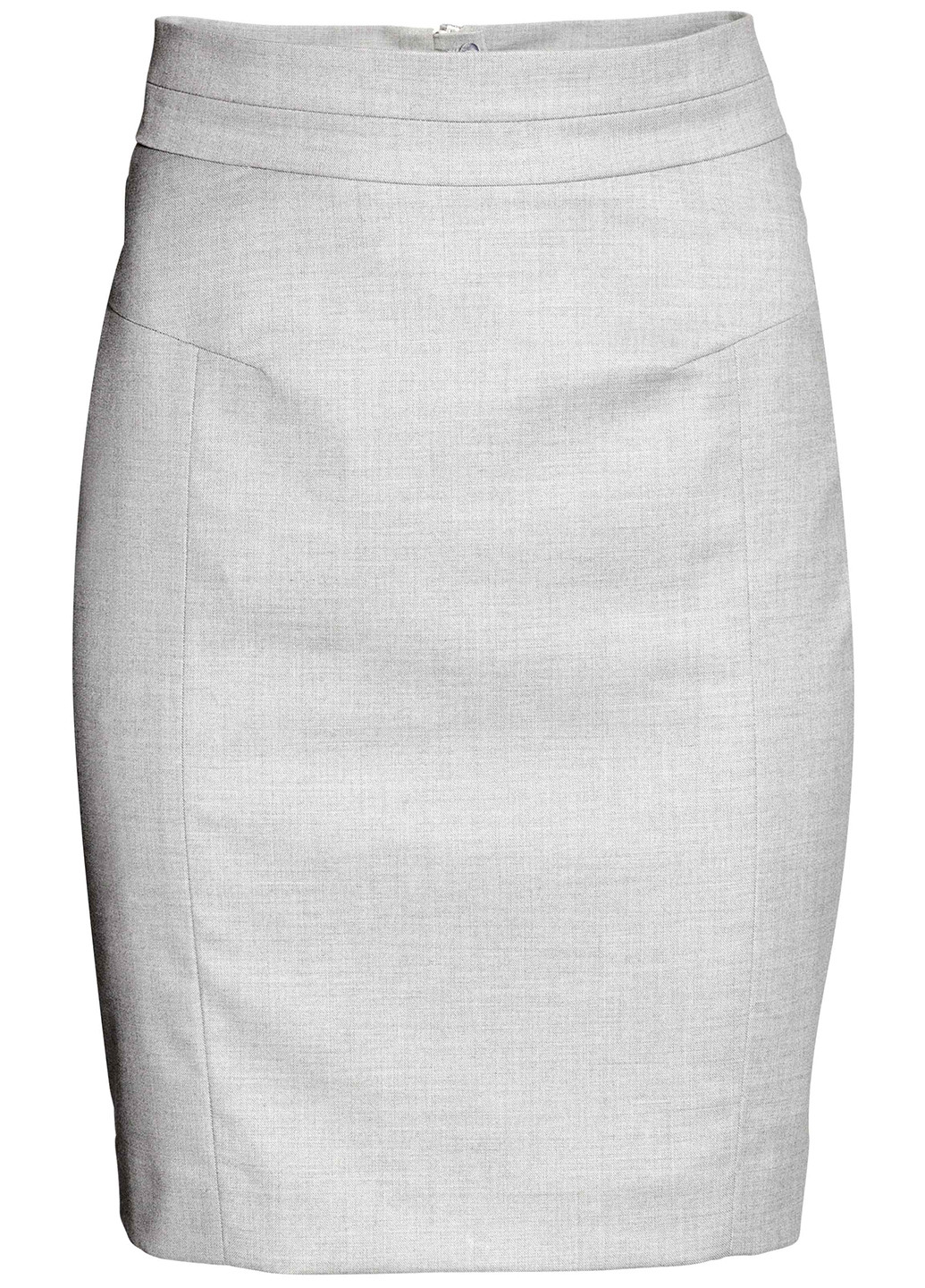 Светло-серая кэжуал юбка H&M карандаш