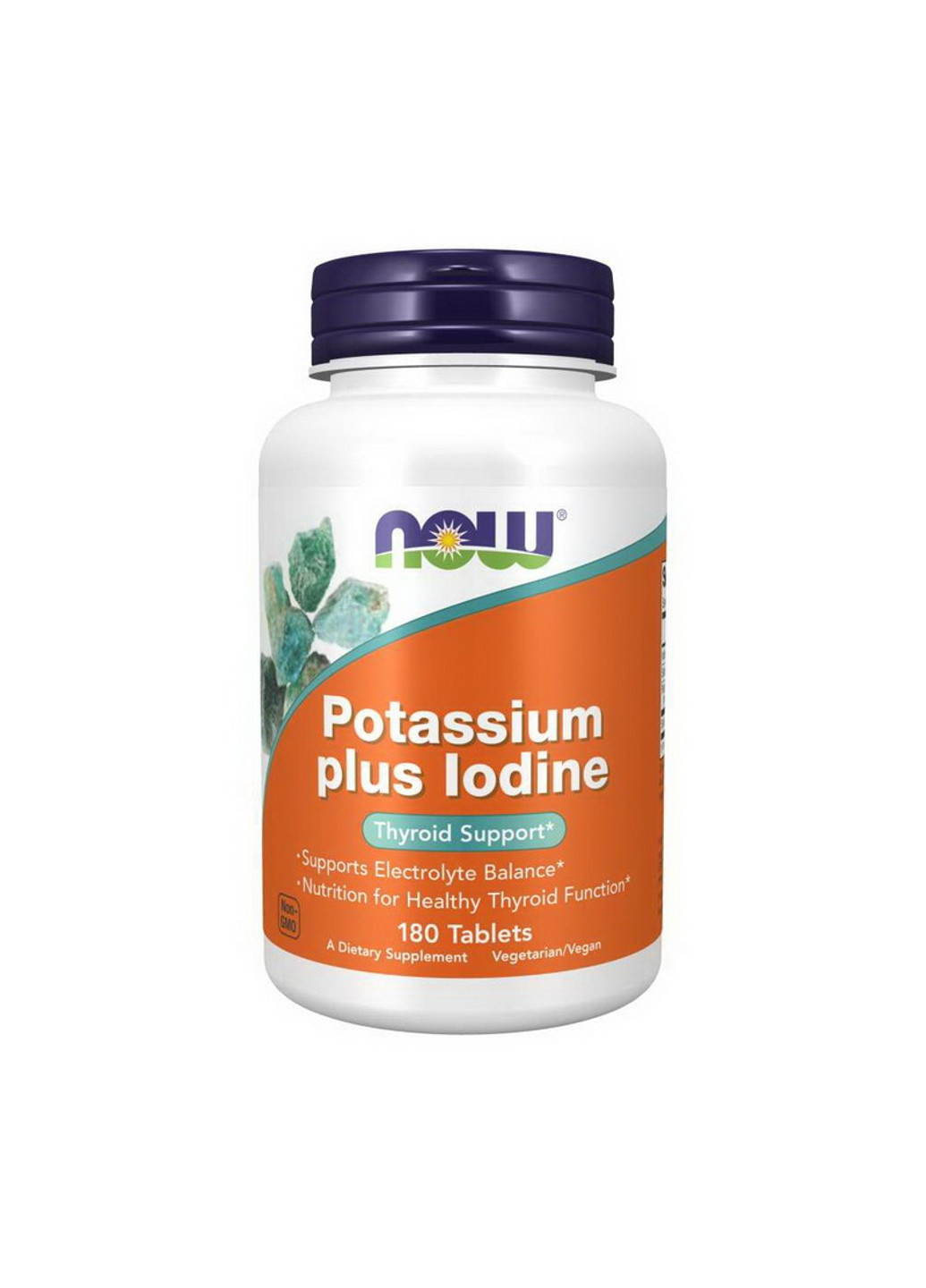 Калій глюконат + Йод Potassium plus Iodine 180 таблеток Now Foods (255408901)