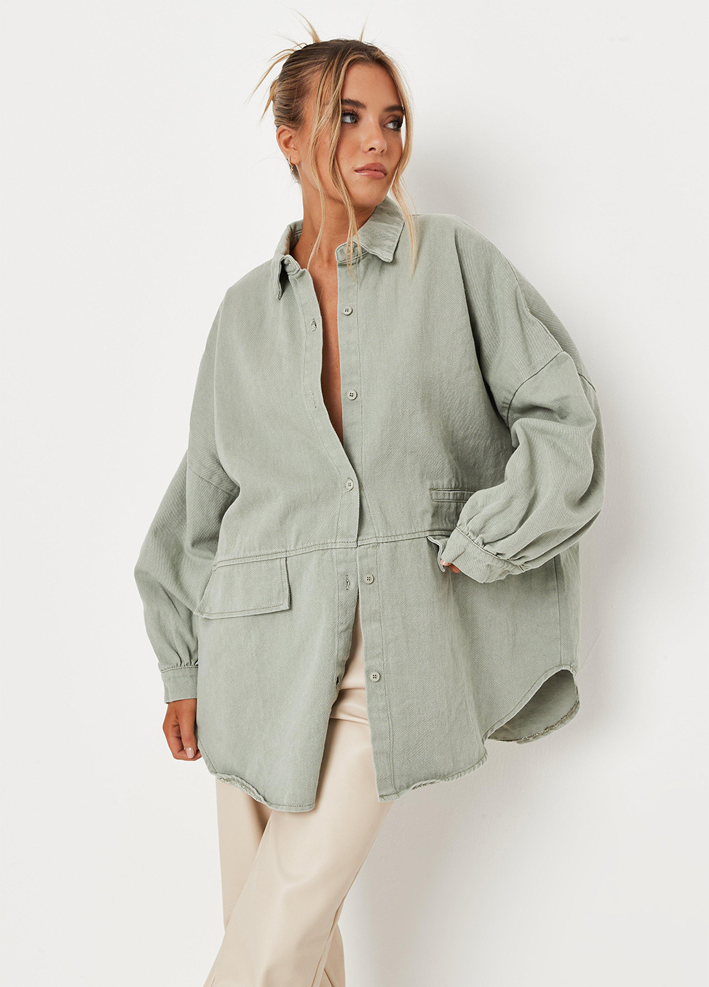 Мятная демисезонная куртка Missguided