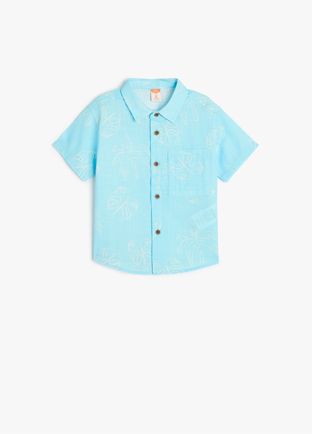 Голубой кэжуал рубашка однотонная KOTON