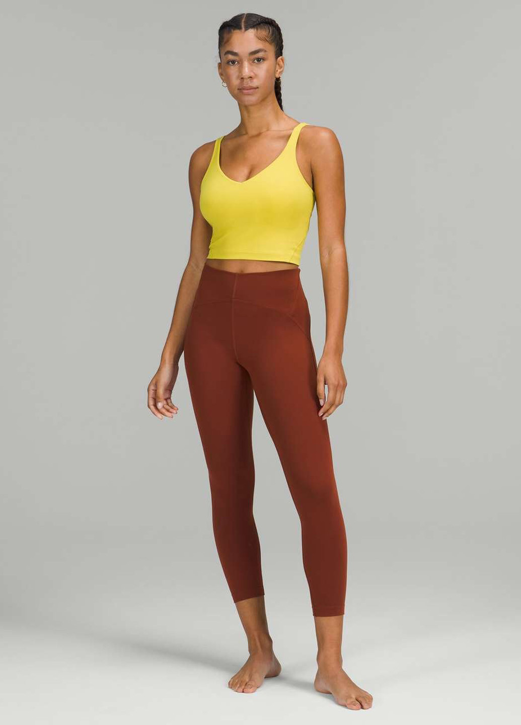 Розово-коричневые демисезонные леггинсы Lululemon Athletica