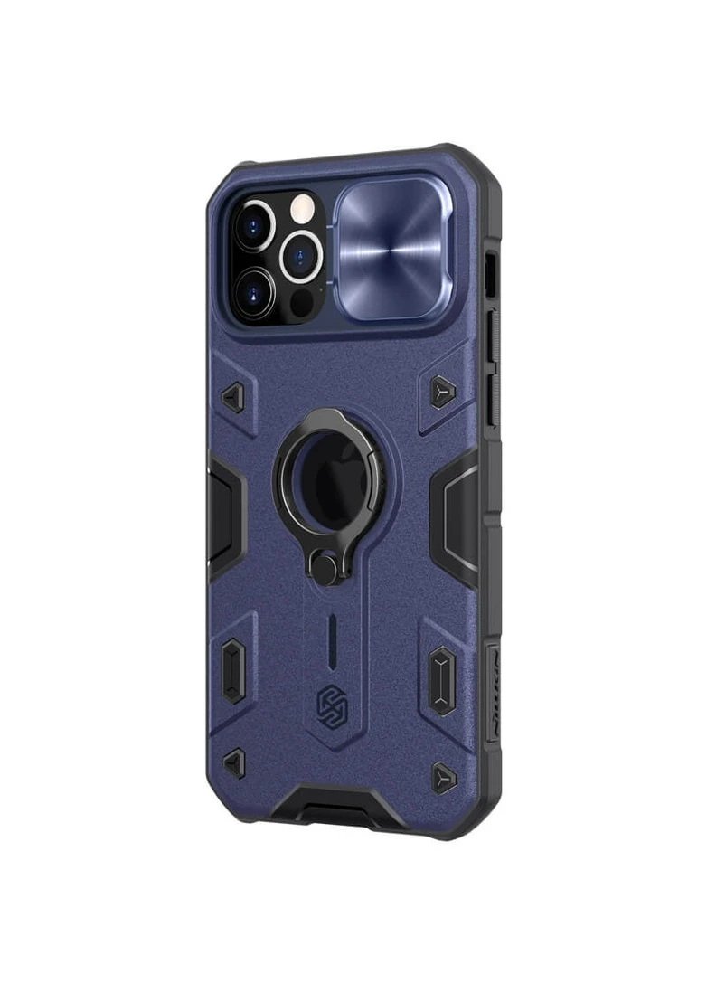 TPU+PC чехол CamShield Armor (шторка на камеру) для Apple iPhone 12 Pro / 12 (6.1"") Синий (is_00000039990_3) Nillkin (250499285)