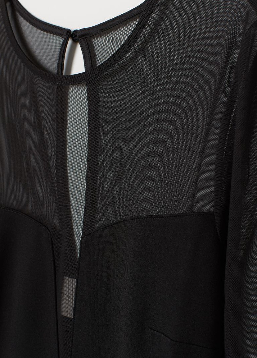 Черное кэжуал платье H&M однотонное