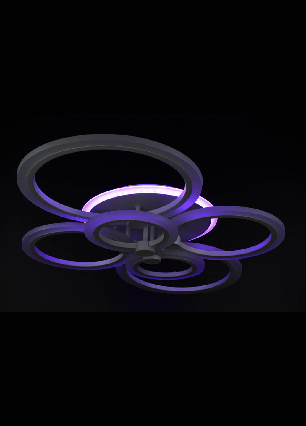 Люстра потолочная LED с пультом A2374/6-RGB-wh Белый 11х57х77 см. Handmade (234538056)