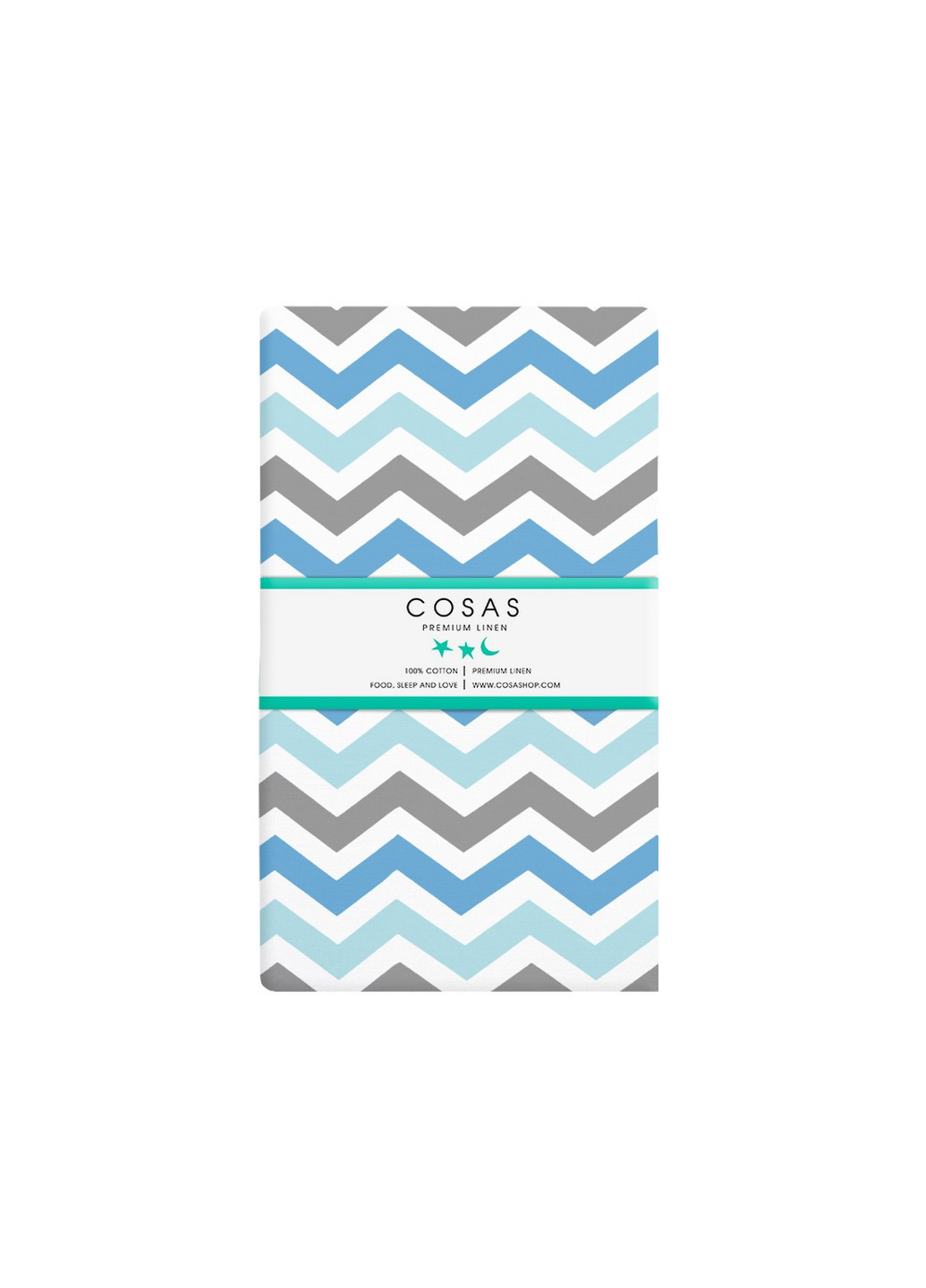 Простыни евро набор GREY / ZIGZAG BLUE GREY 220х240 см (2 шт) Cosas (250459866)