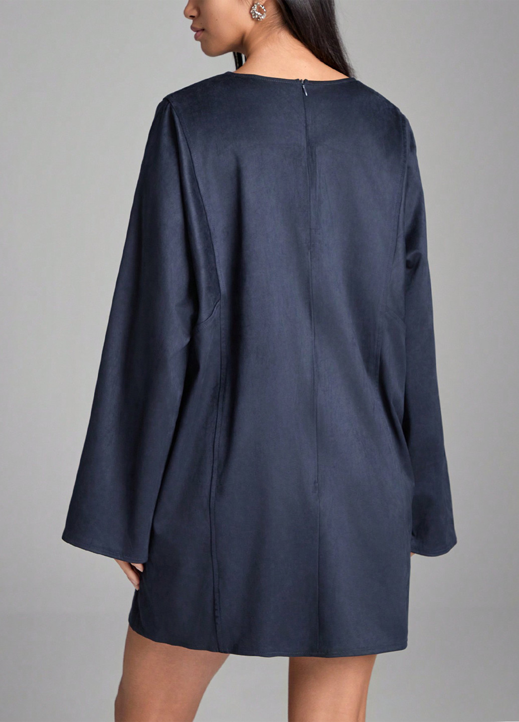 Темно-синя святковий, вечірня, кежуал сукня а-силует SHEIN однотонна