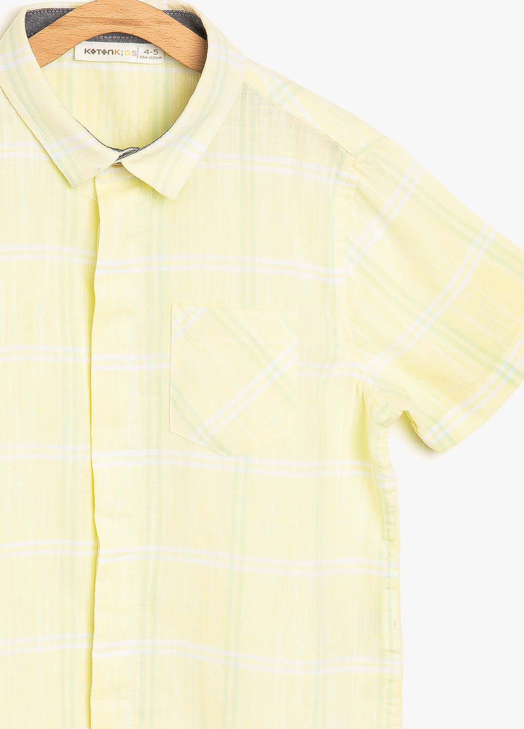 Желтая кэжуал рубашка в клетку KOTON