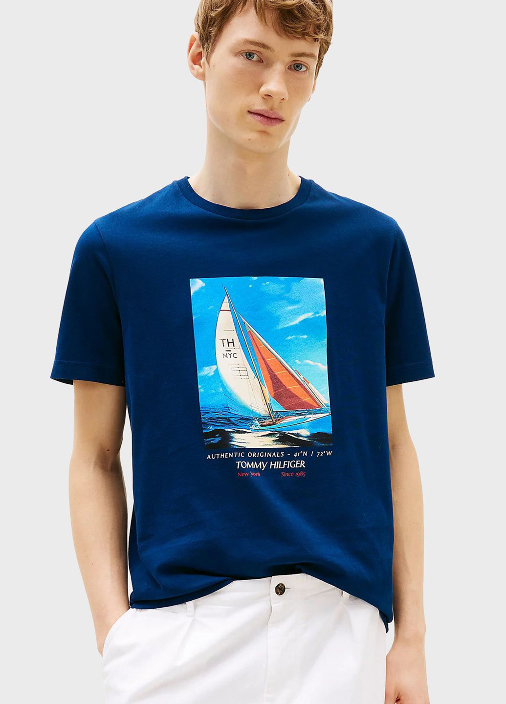 Синяя футболка Tommy Hilfiger