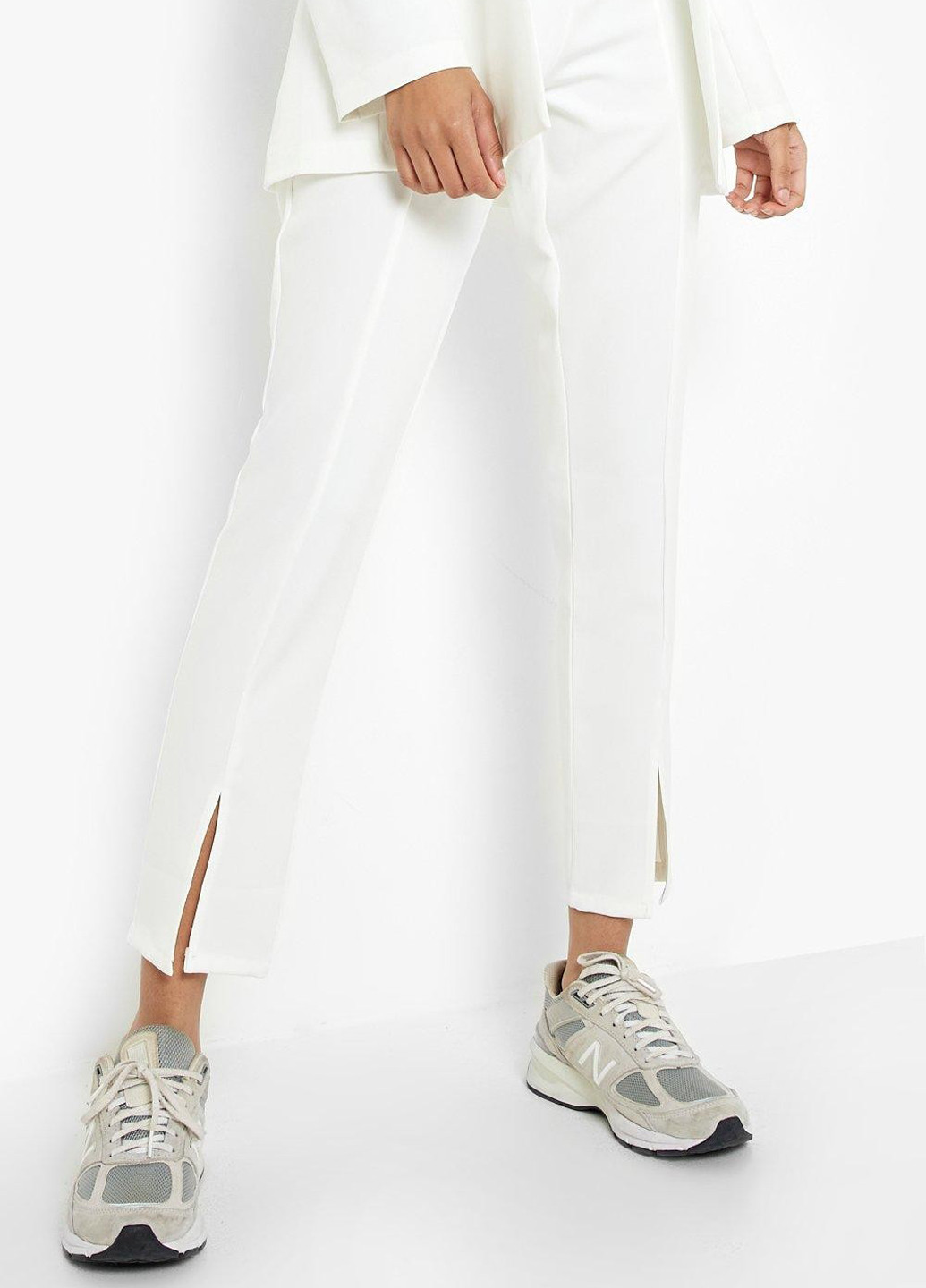 Белые кэжуал летние прямые брюки Boohoo