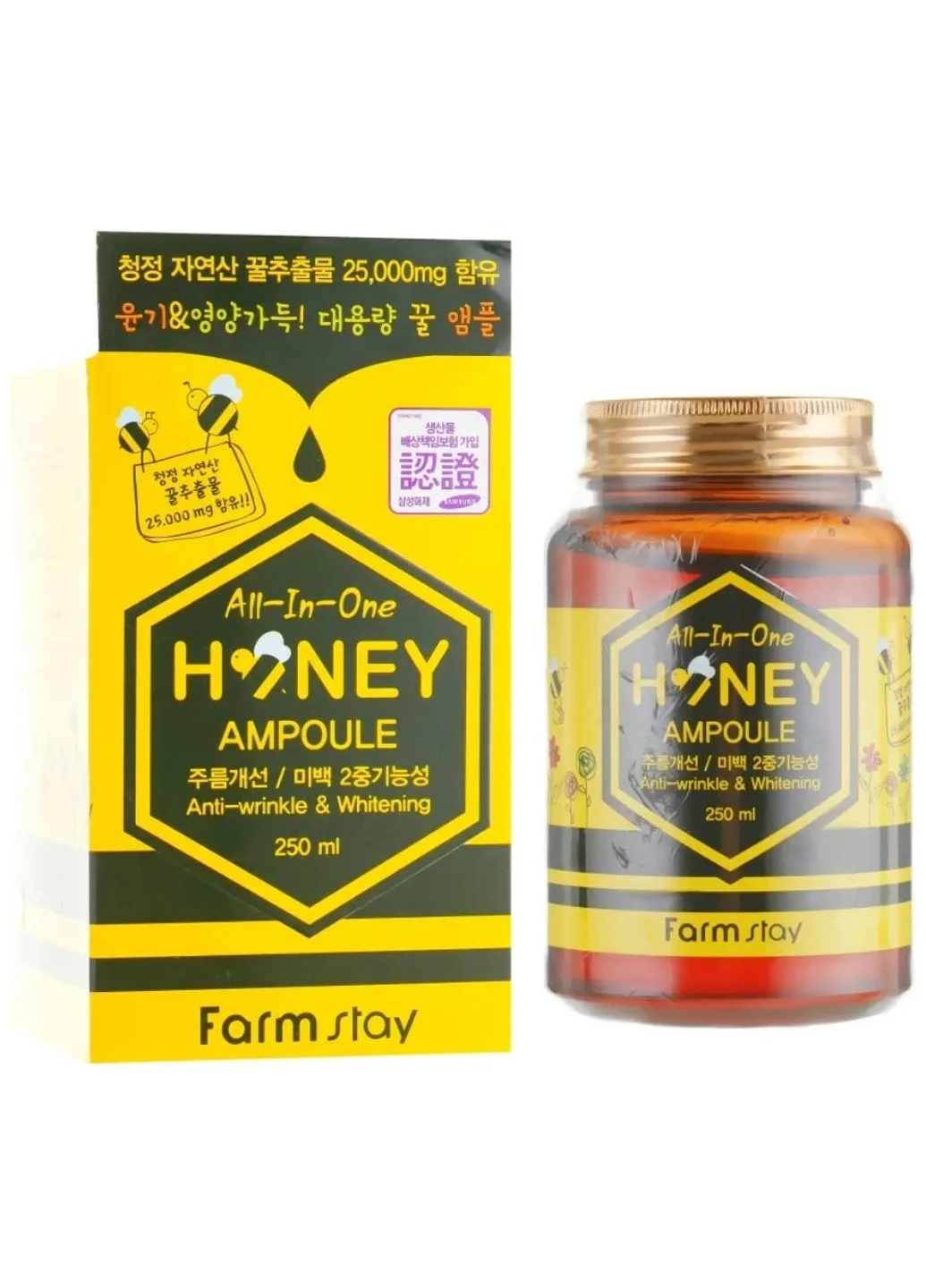Многофункциональная сыворотка для лица с экстрактом меда AII-In-One Honey Ampoule 250 мл FarmStay (253384886)