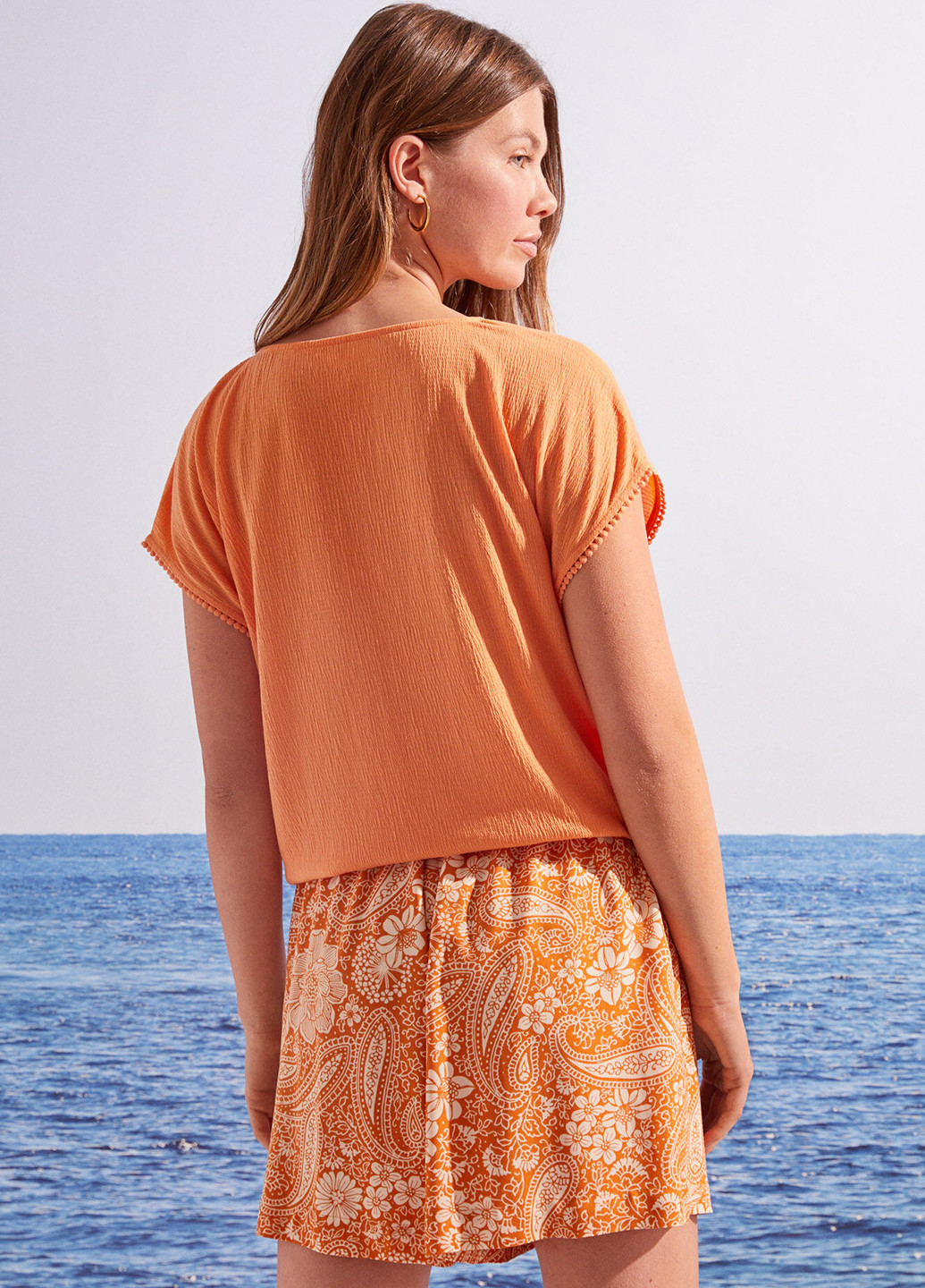 Оранжевая летняя футболка Women'secret