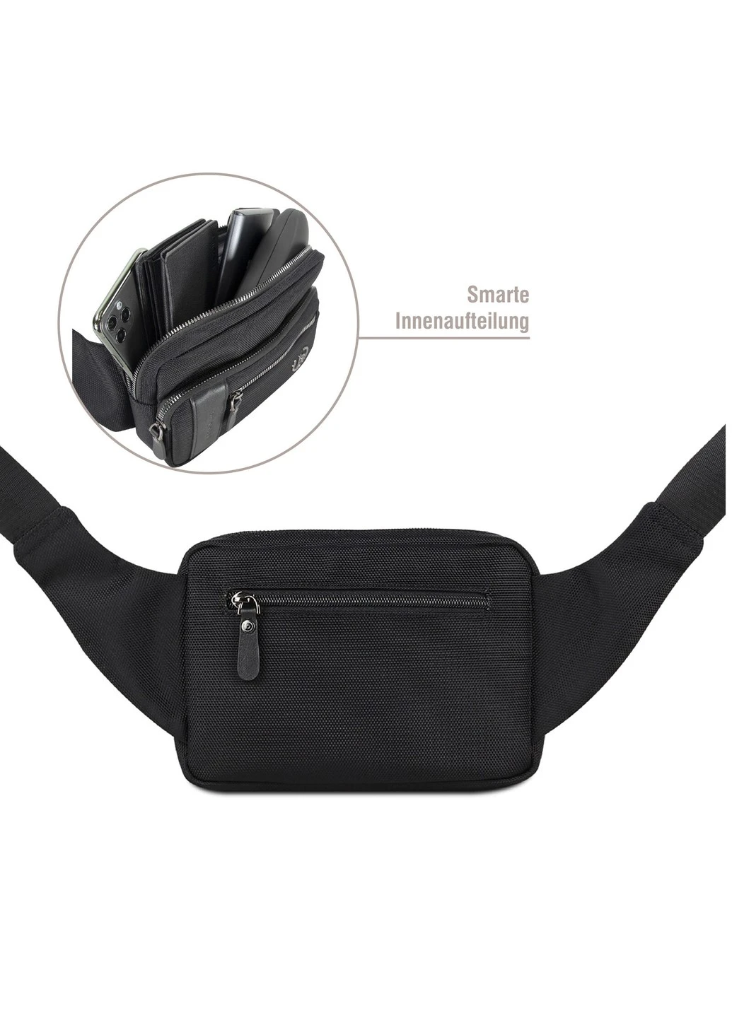 Чоловіча сумка на пояс Чорна Bugatti (253315448)