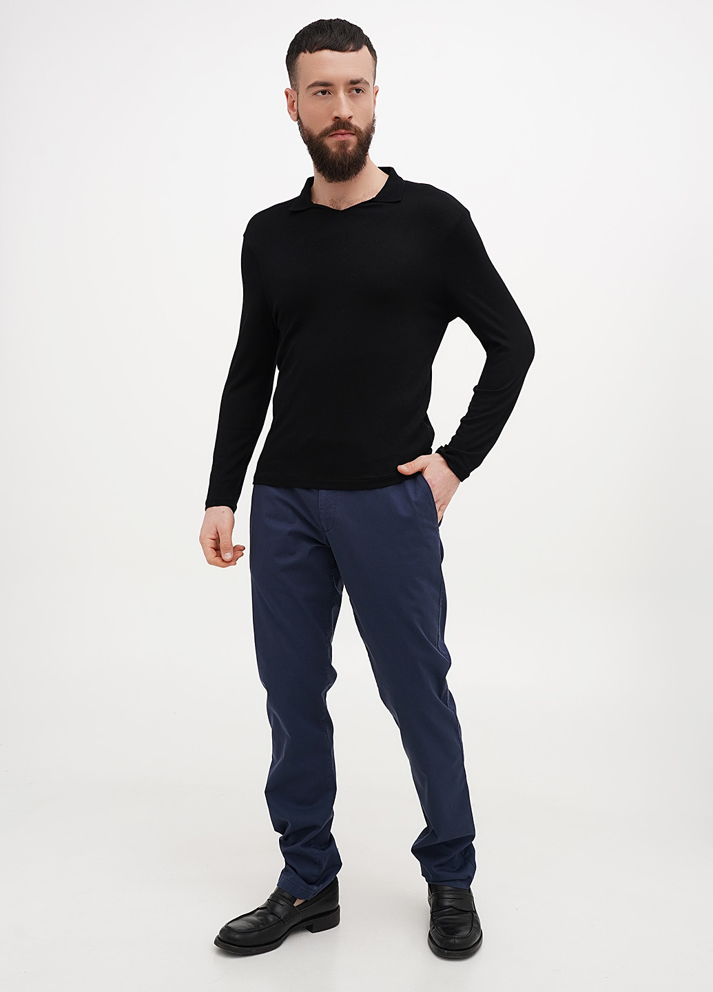 Темно-синие кэжуал демисезонные чиносы брюки Lagrand