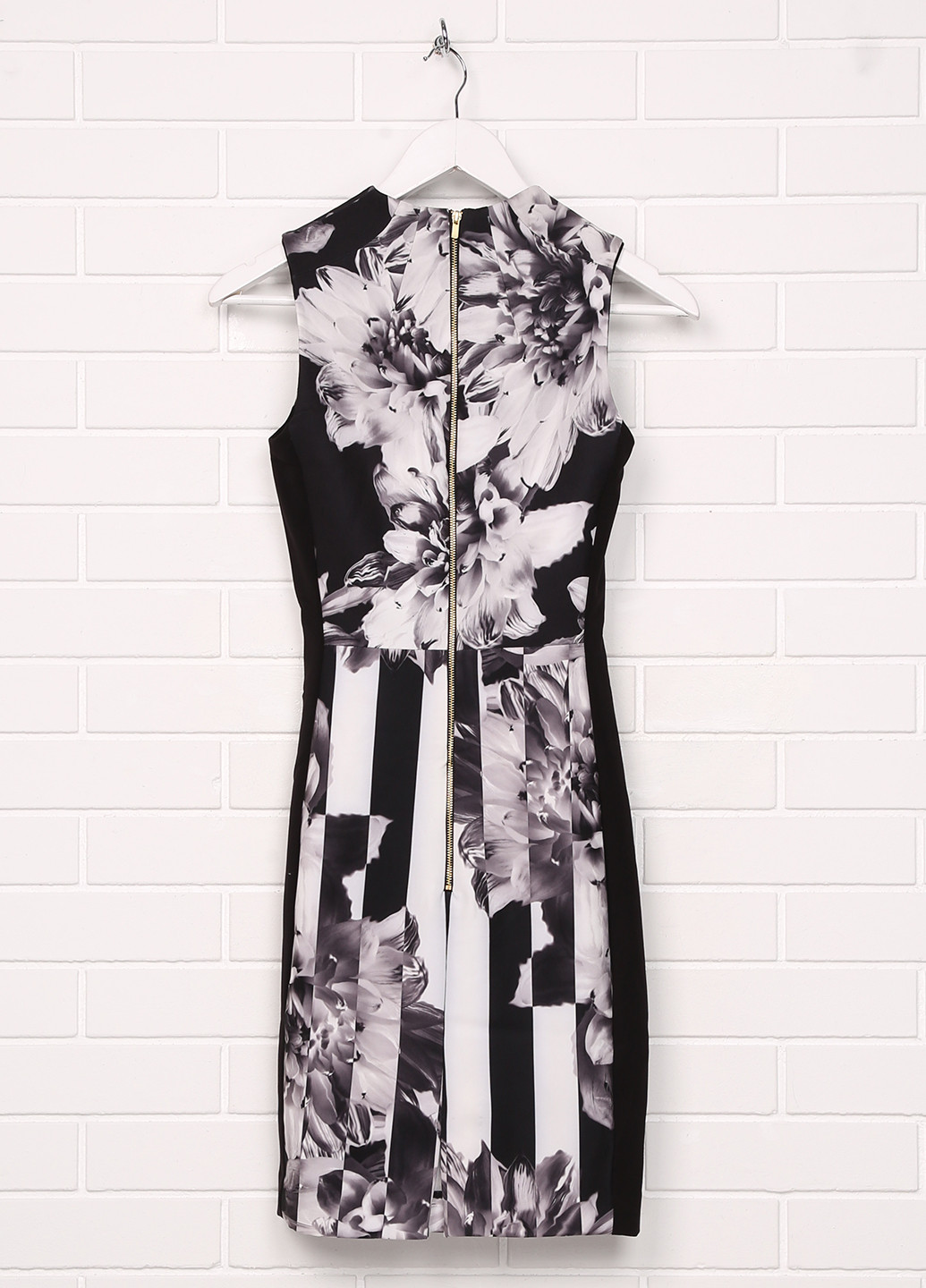 Чорно-білий домашній сукня футляр H&M з абстрактним візерунком