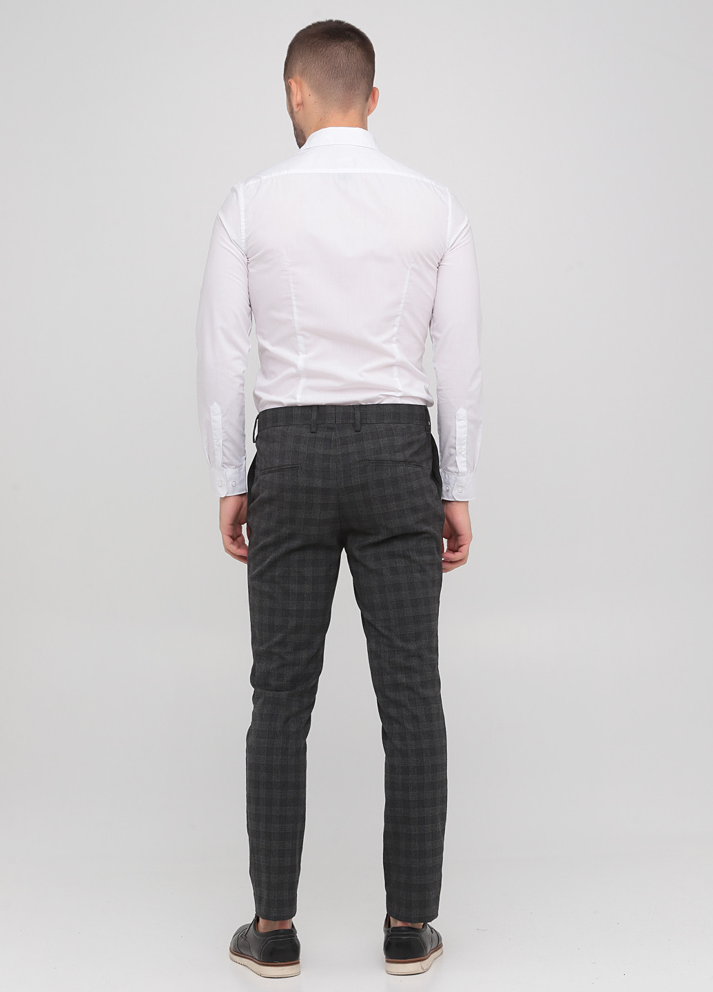 Темно-серые классические демисезонные классические, укороченные брюки H&M