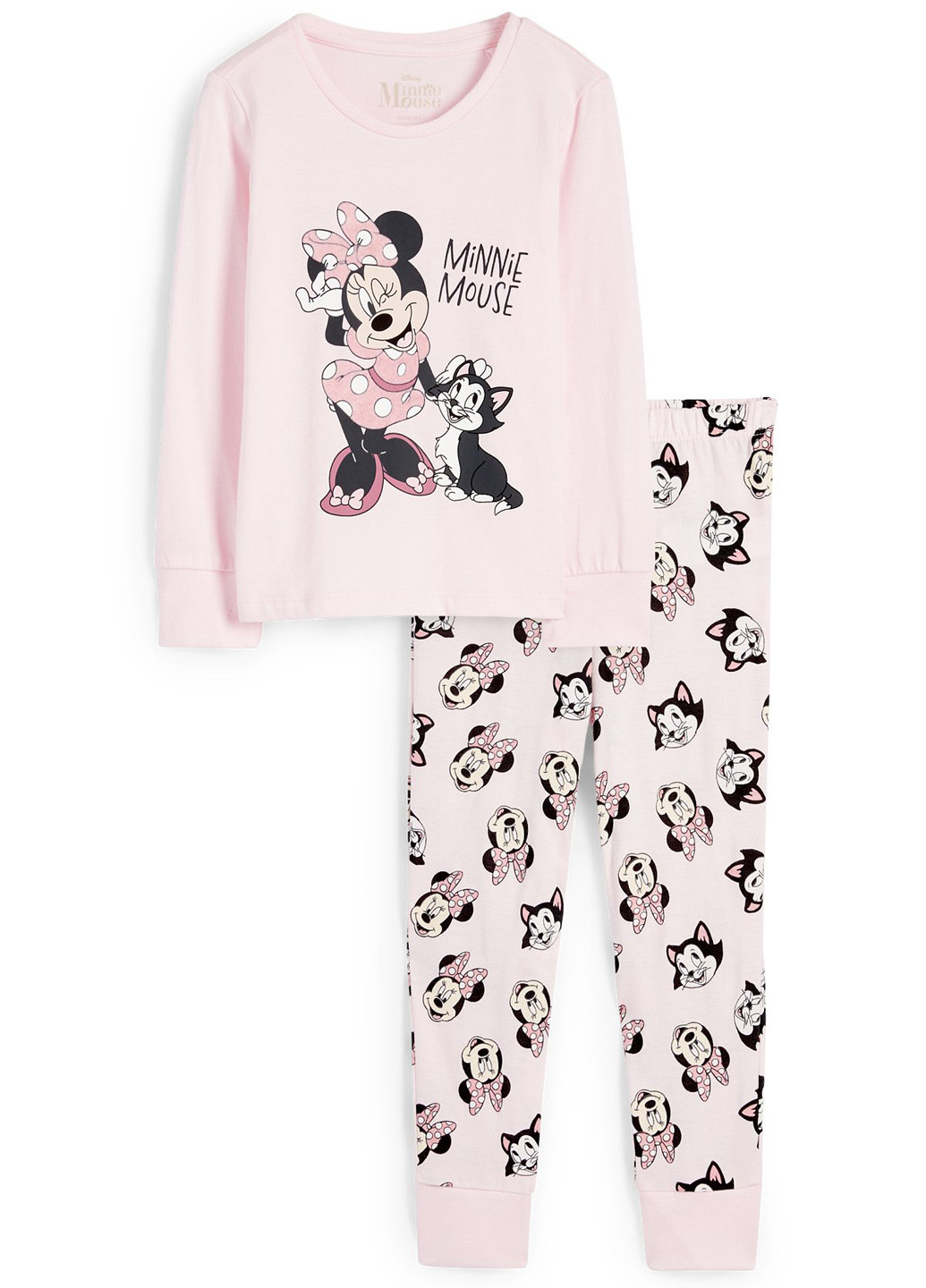 Бледно-розовая всесезон пижама (лонгслив, брюки) лонгслив + брюки C&A