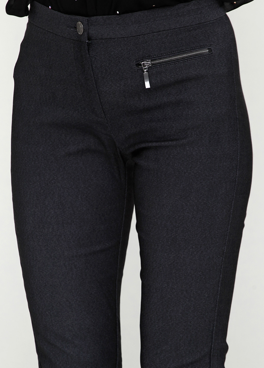 Темно-серые кэжуал демисезонные прямые брюки Brandtex Collection