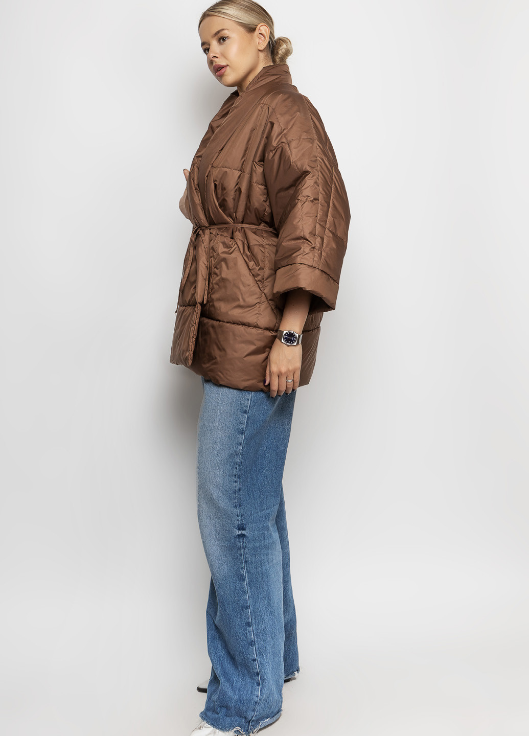 Коричнева демісезонна куртка куртка-ковдра CHIUAS