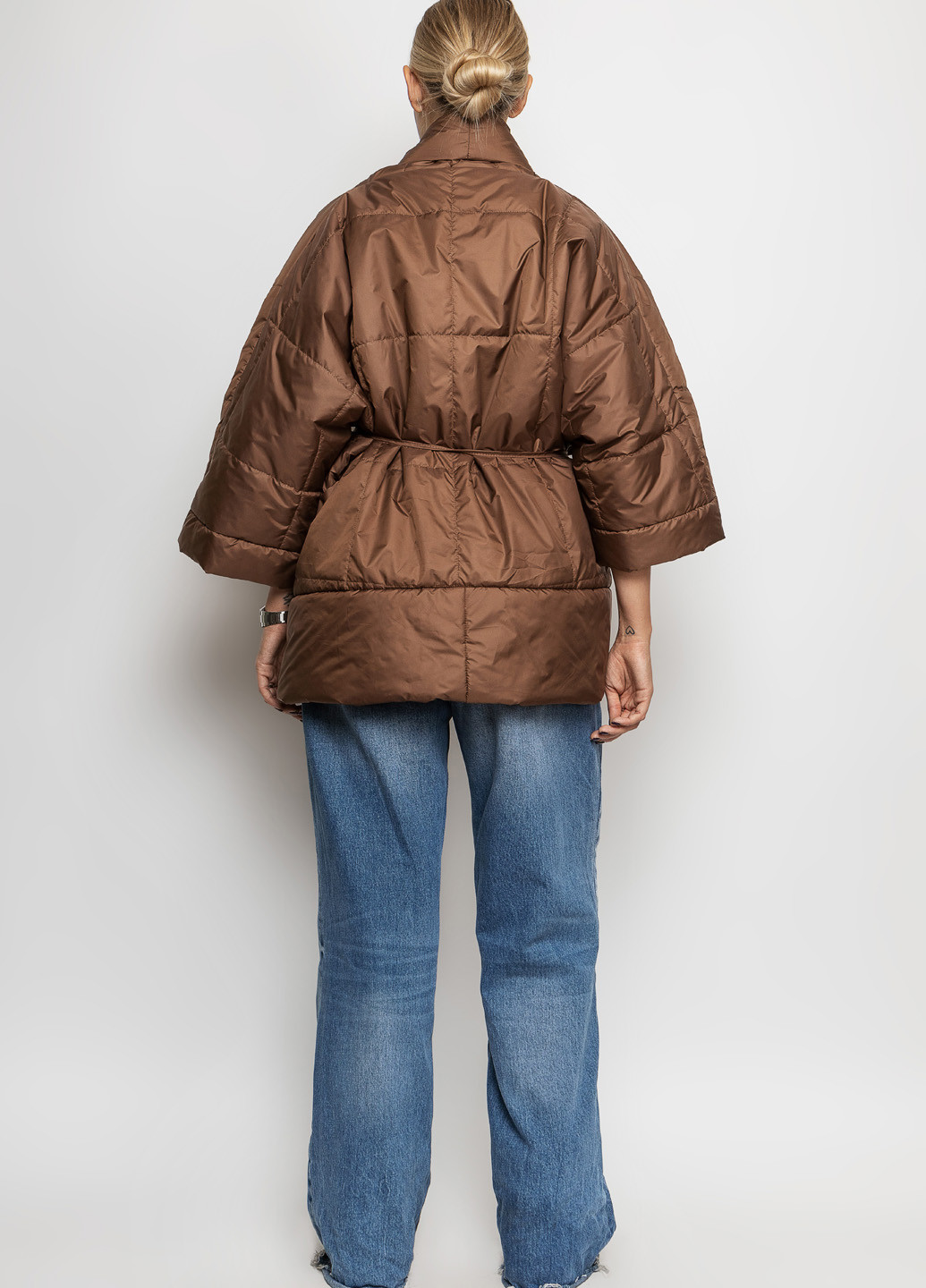 Коричнева демісезонна куртка куртка-ковдра CHIUAS