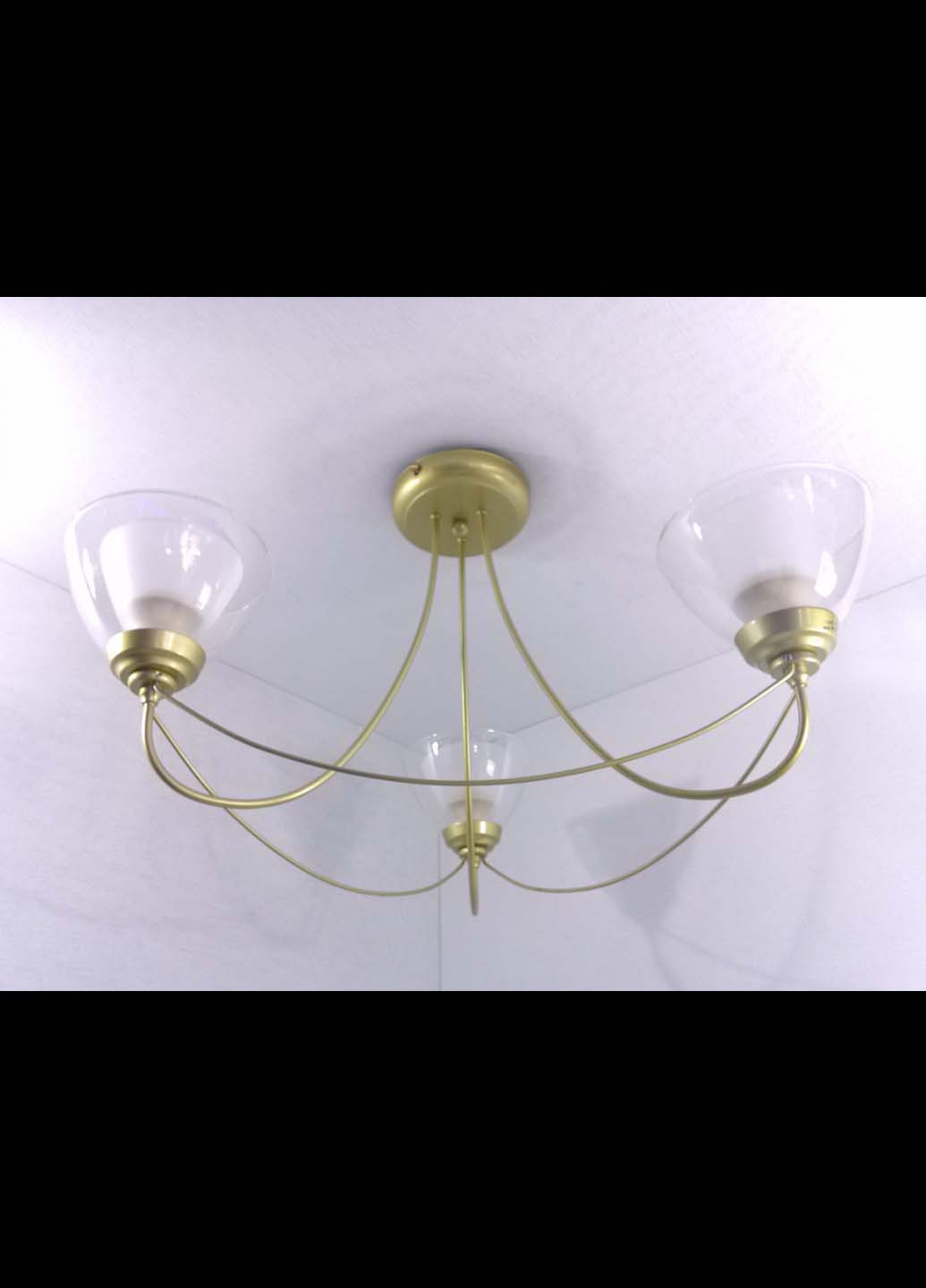 Люстра потолочная на 3 лампочки 33026/3 Золото 32х52х52 см. Handmade (234539752)