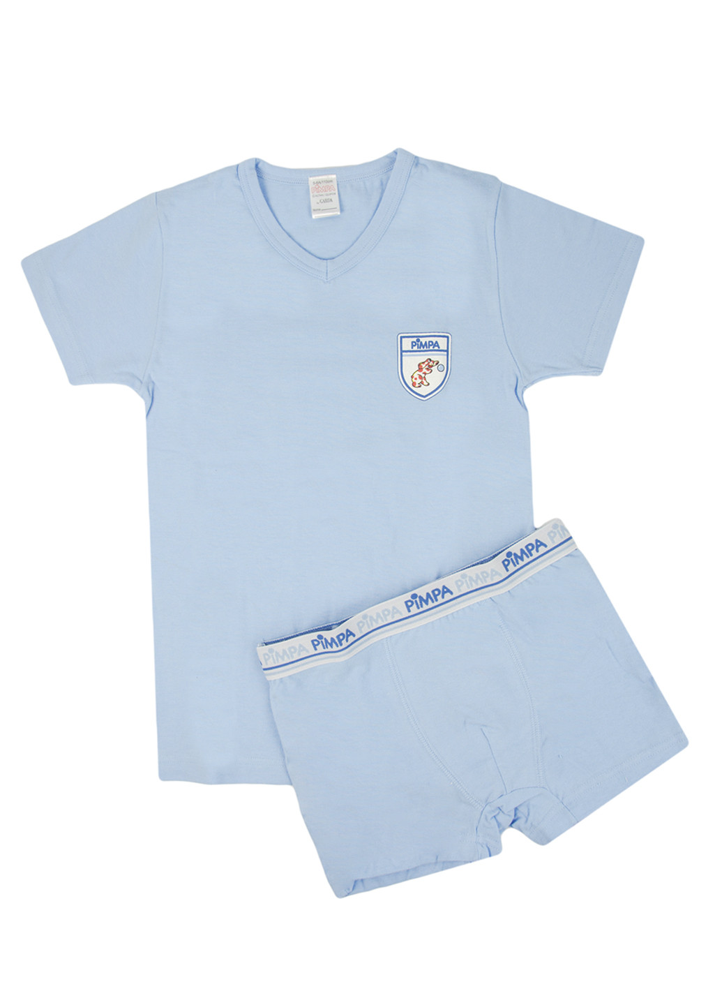 Голубой демисезонный комплект (футболка, трусы) Pimpa
