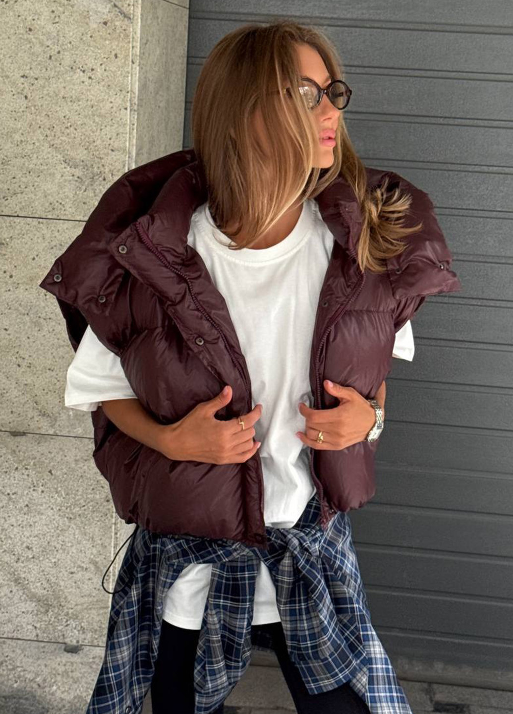 Бордовая зимняя куртка куртка-трансформер No Brand