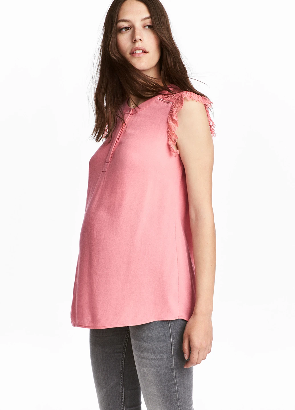 Розовая блуза для беременных H&M