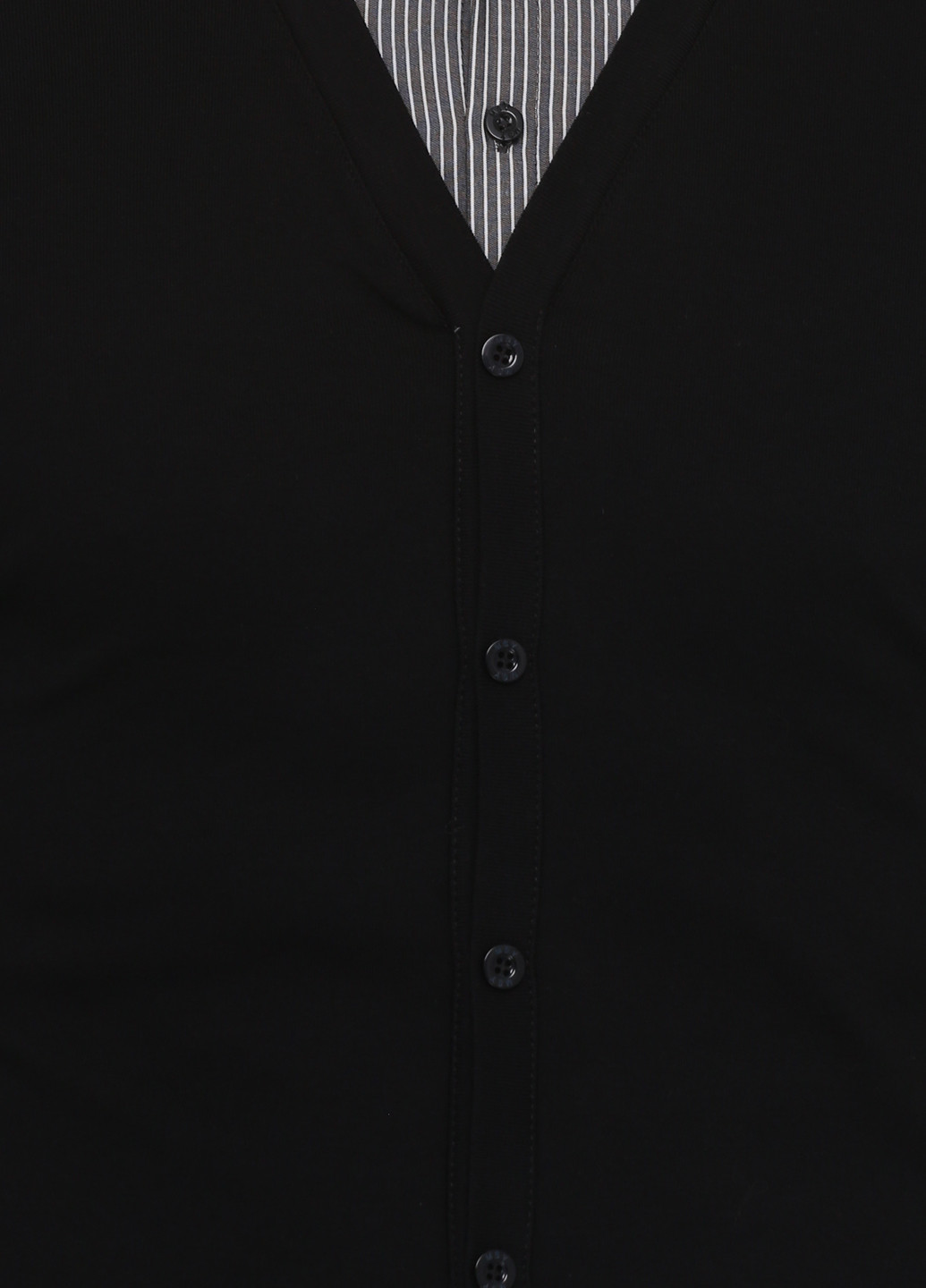 Черная кэжуал рубашка в полоску MSY