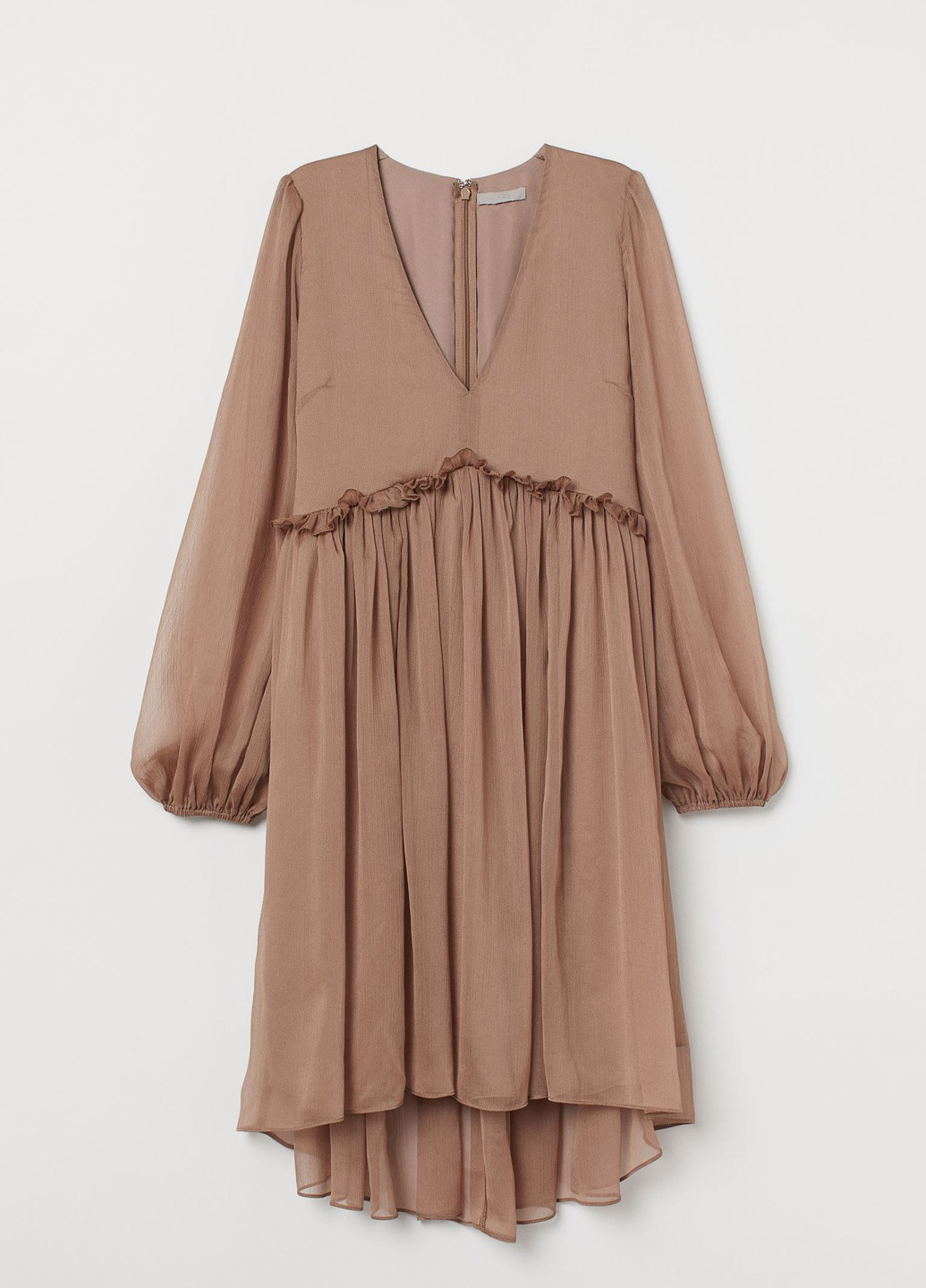 Темно-бежева кежуал сукня H&M однотонна